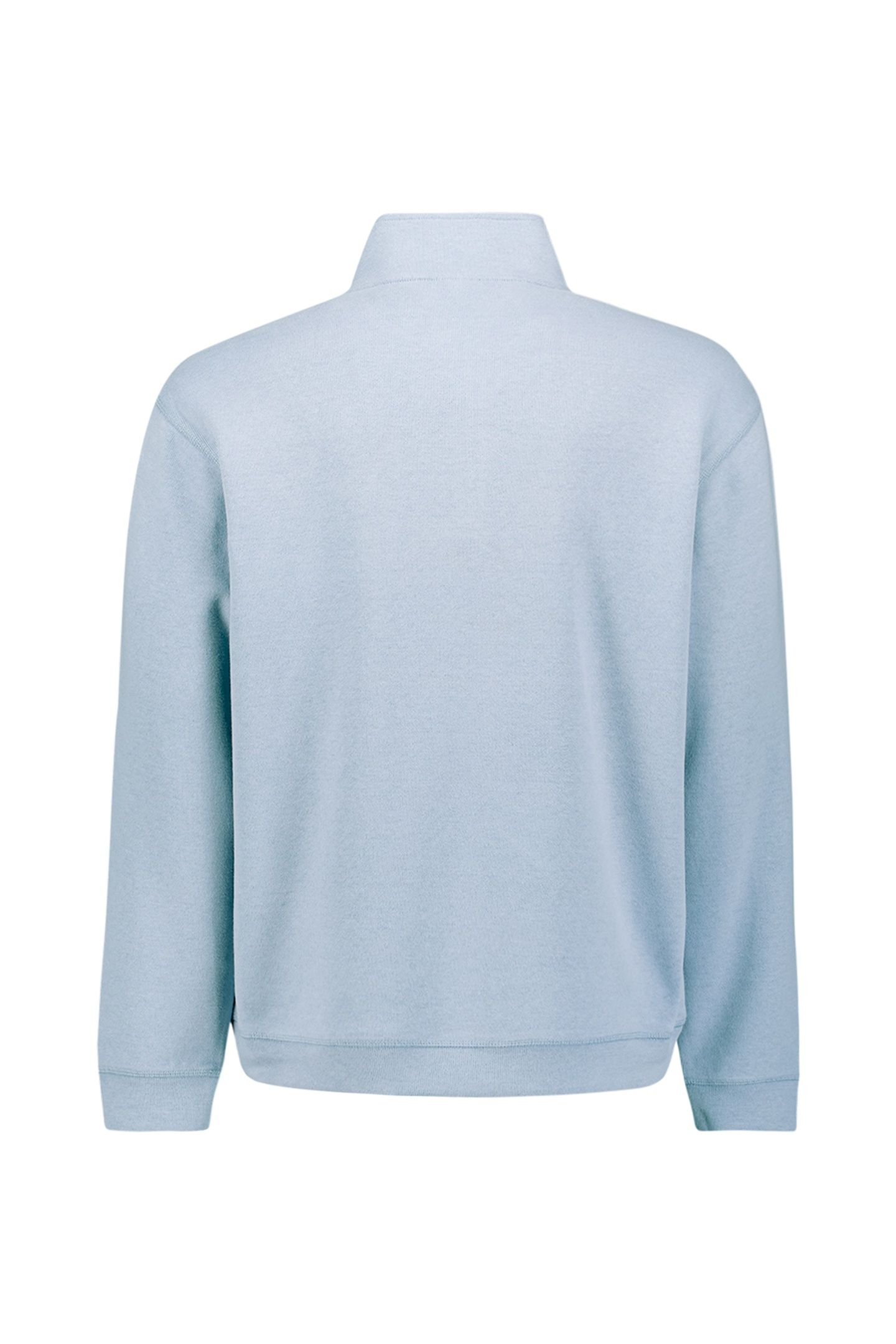 SWEATER HALF ZIP SOFT RIB RELAXED FIT DUSTY BLUE 5
