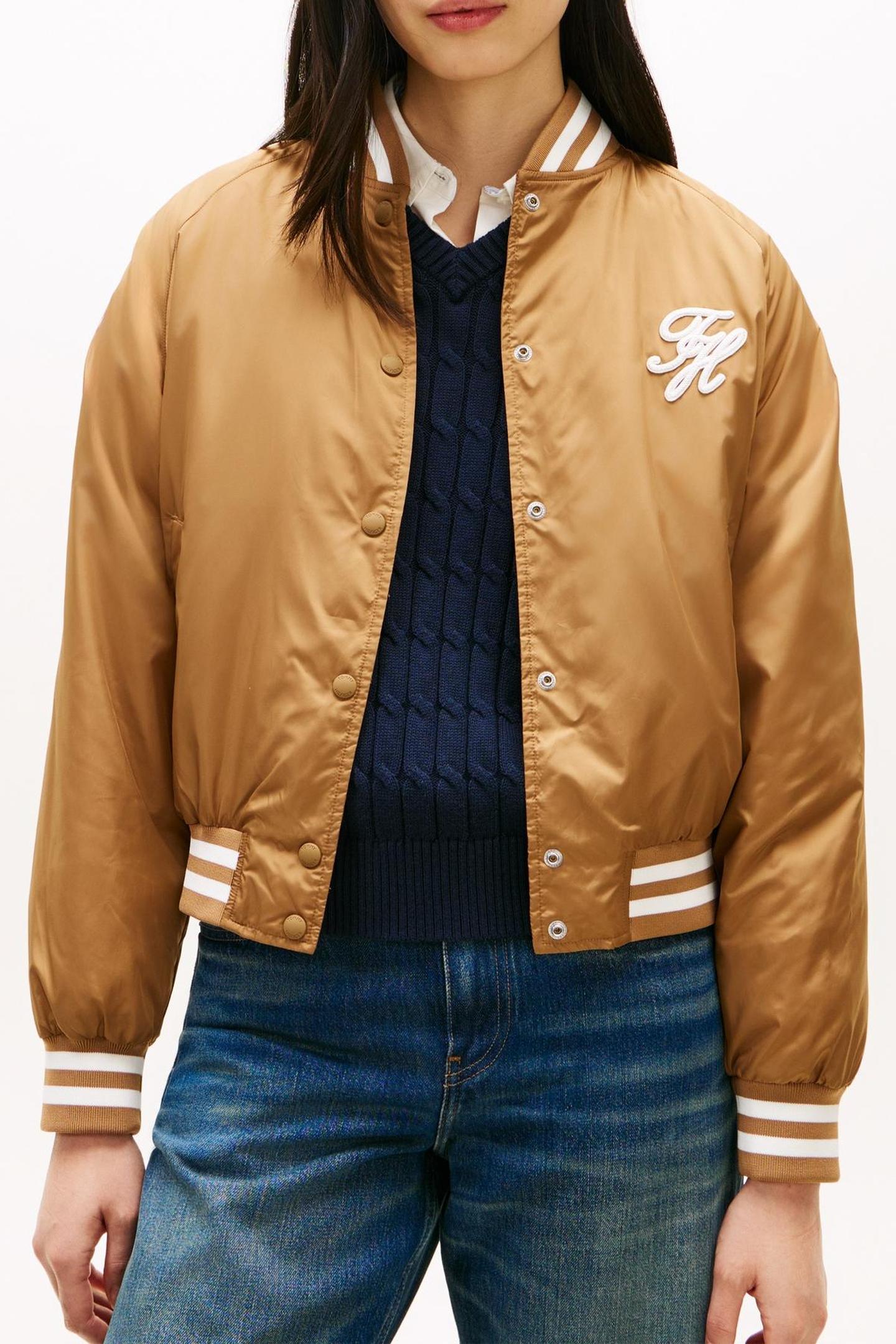 VARSITY NYLON BOMBER HICKORY 1