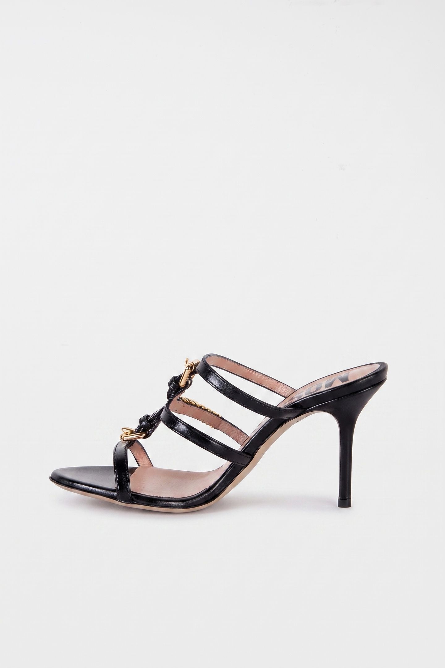 GOATSKIN MULES BLACK 2