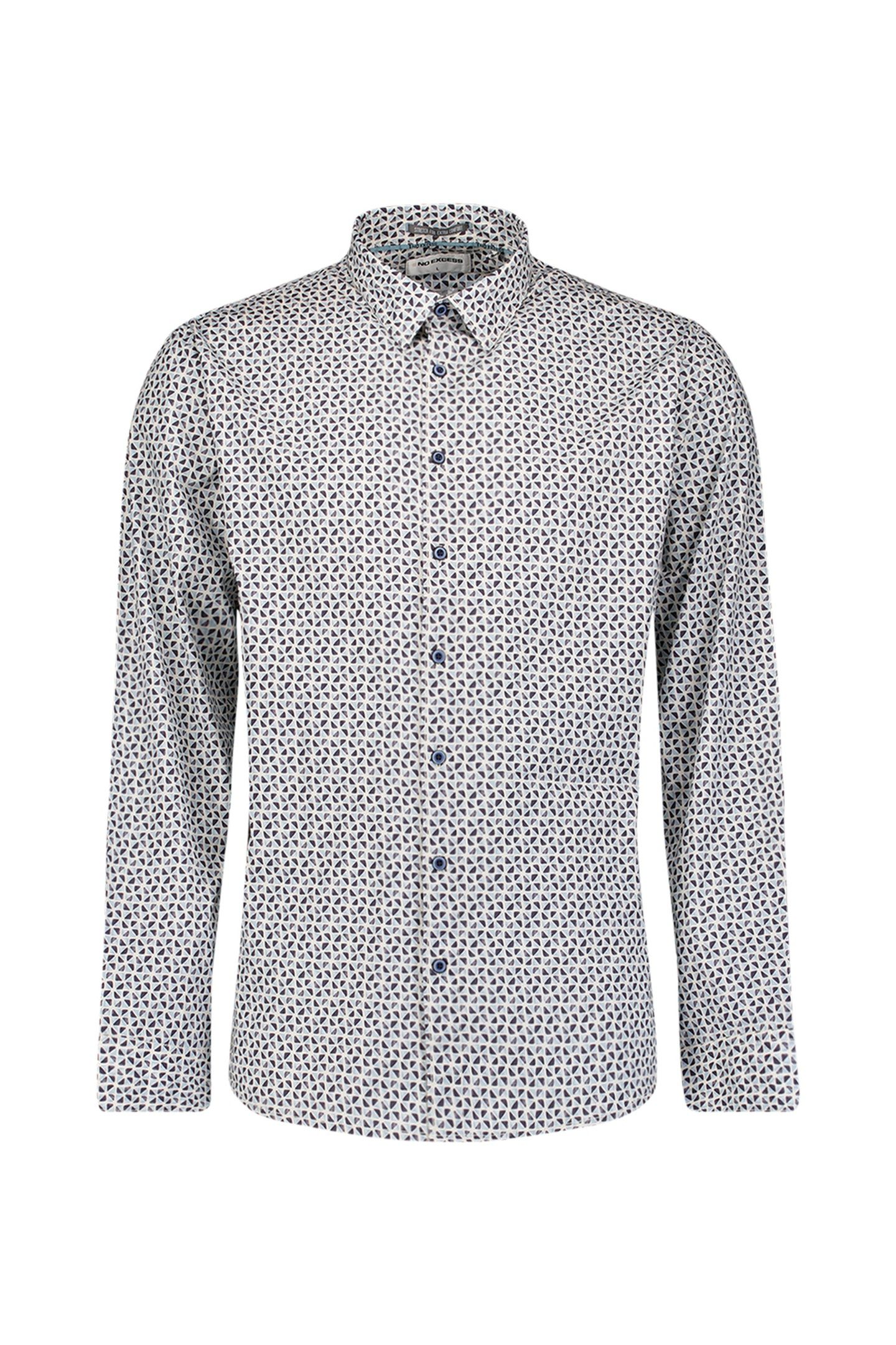 SHIRT STRETCH ALLOVER PRINTED DUSTY BLUE 5