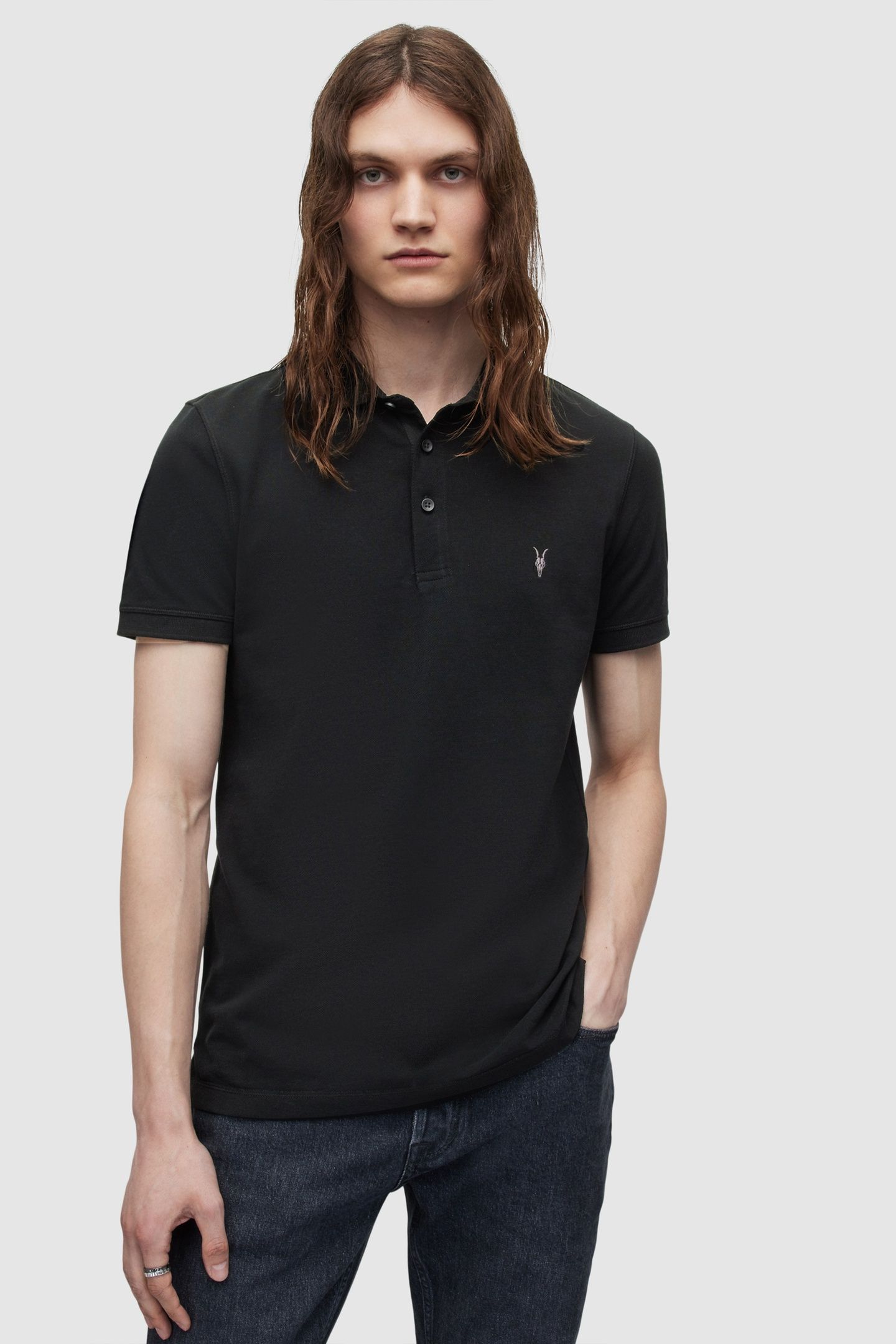 REFORM SS POLO 2 PAC JET BLK/IVY GRN 2