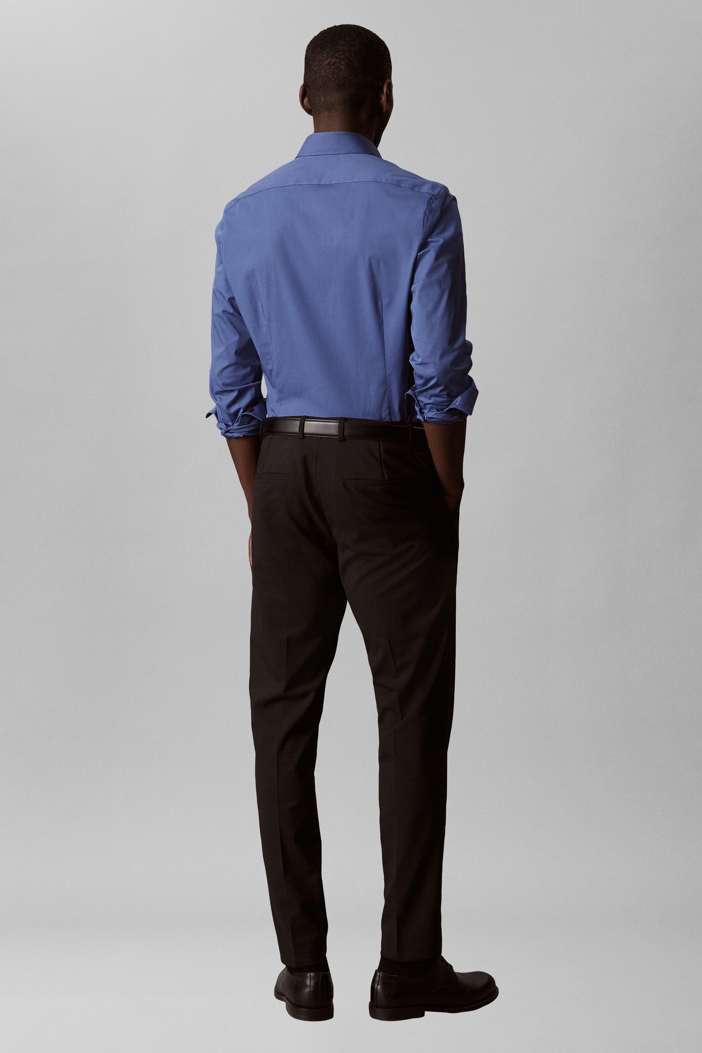 SLIM ESSENTIAL POPLIN SHIRT MEDIUM BLUE 3