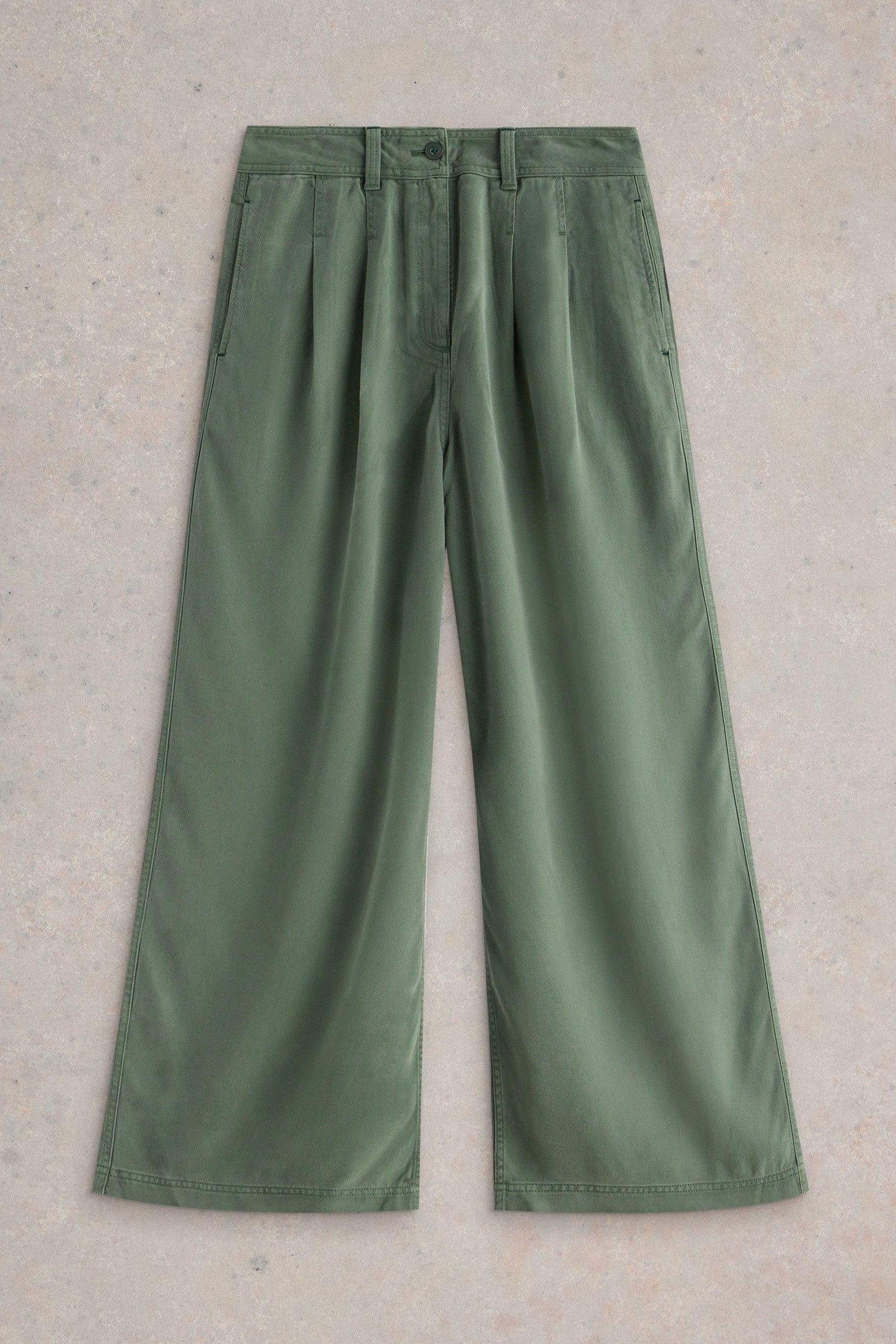 SASHA WIDE LEG TROUSER DUSTY GREEN 4
