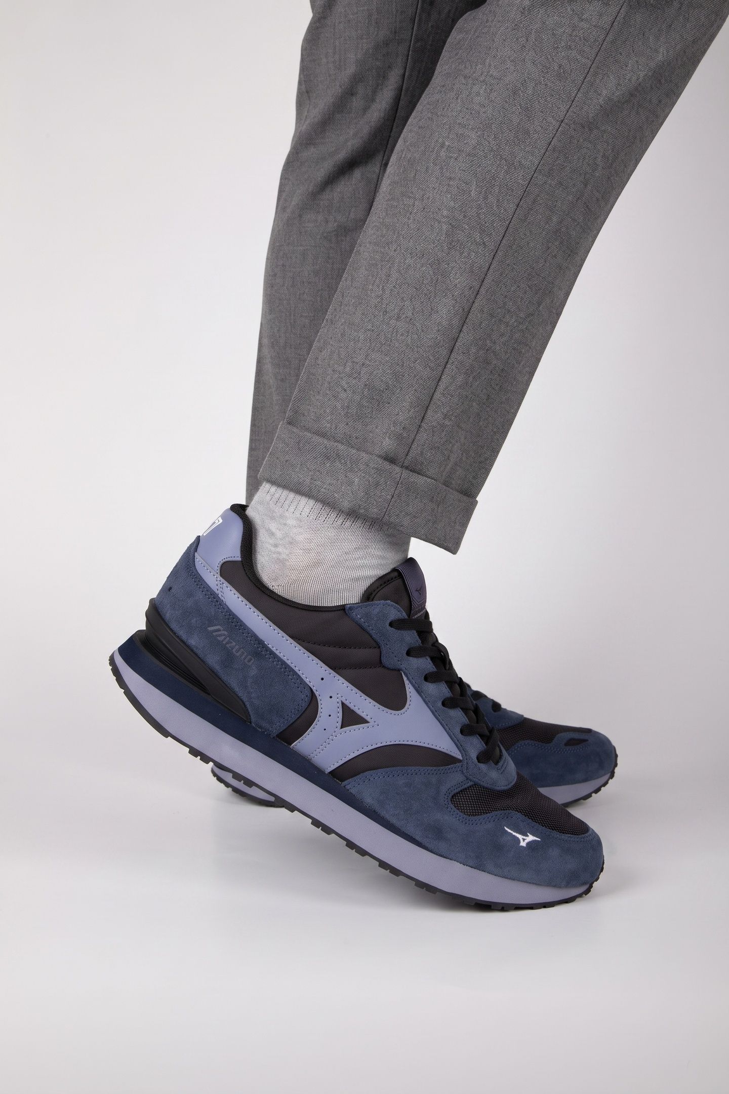 UNISEX SHOE S.L.MIZUNO RB87 BLACK/BLUE GRANITE/DRESS BLUES 2