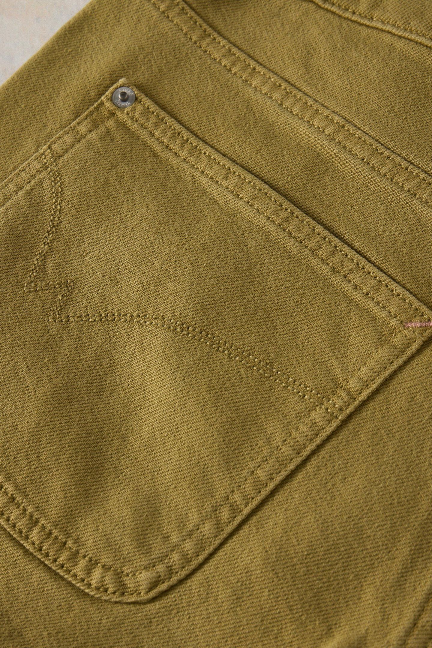TIA WIDE LEG CROP JEAN KHAKI GREEN 6