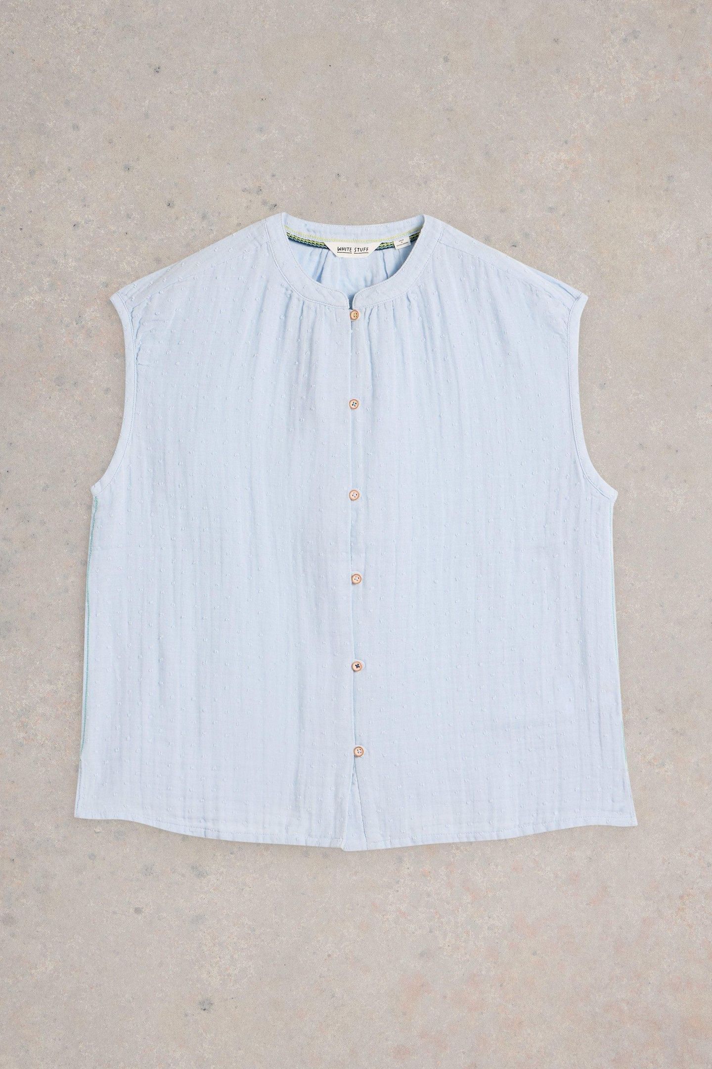 YASMIN DOUBLE CLOTH VEST LIGHT BLUE 5
