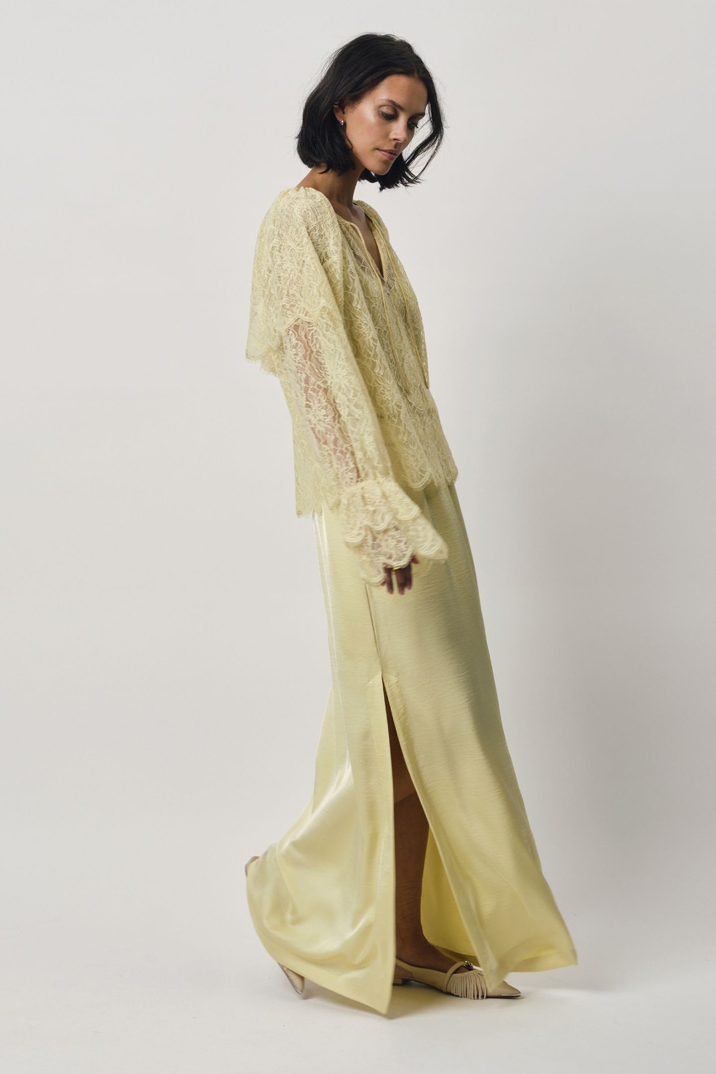 ZILAN BOHO DETAILED LACE TOP LIMONCELLO 3