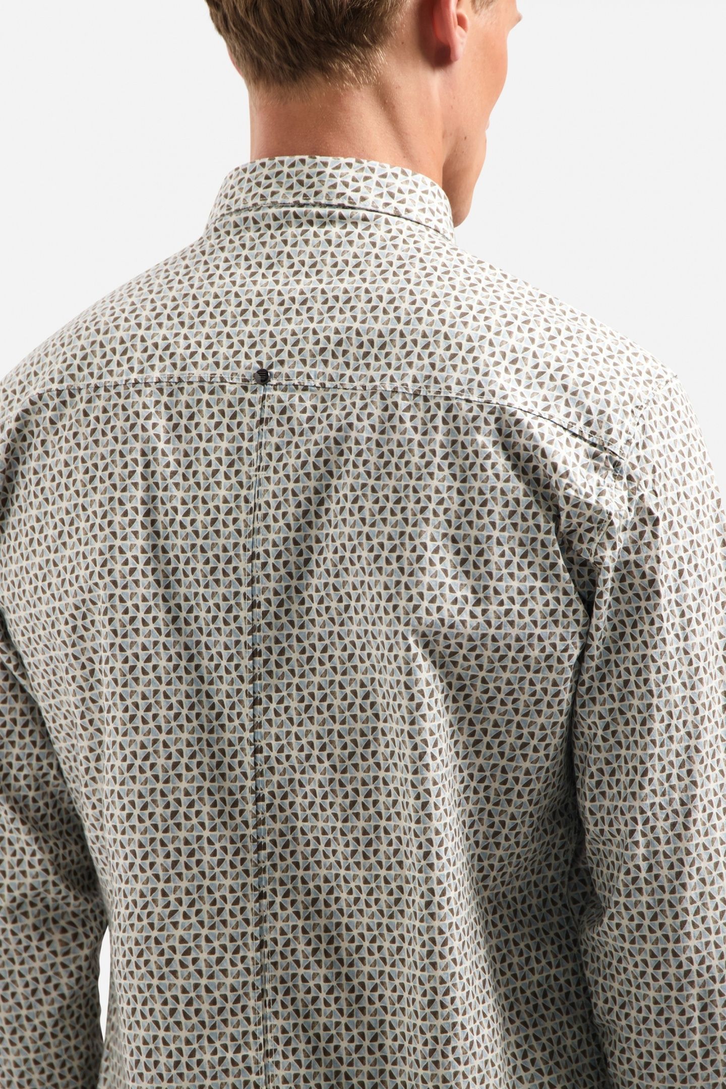 SHIRT STRETCH ALLOVER PRINTED TAUPE 4