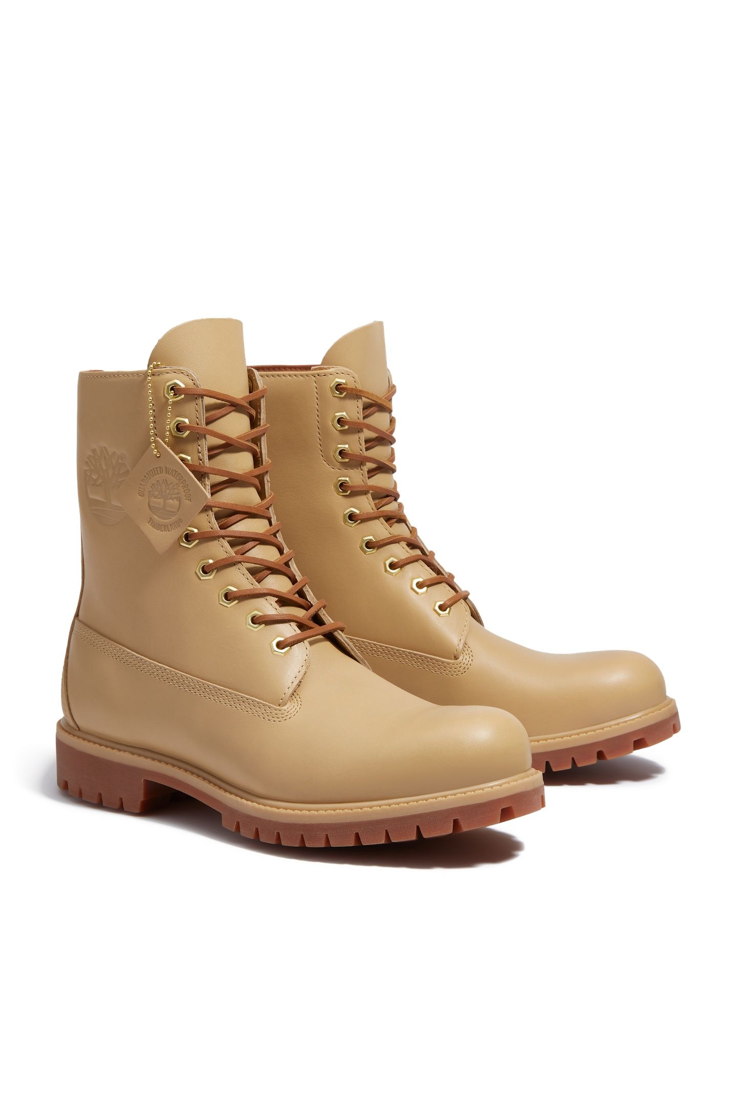 HERITAGE 8 INCH LACE UP WATERPROOF BOOT MEDIUM BEIGE FULL GR 5