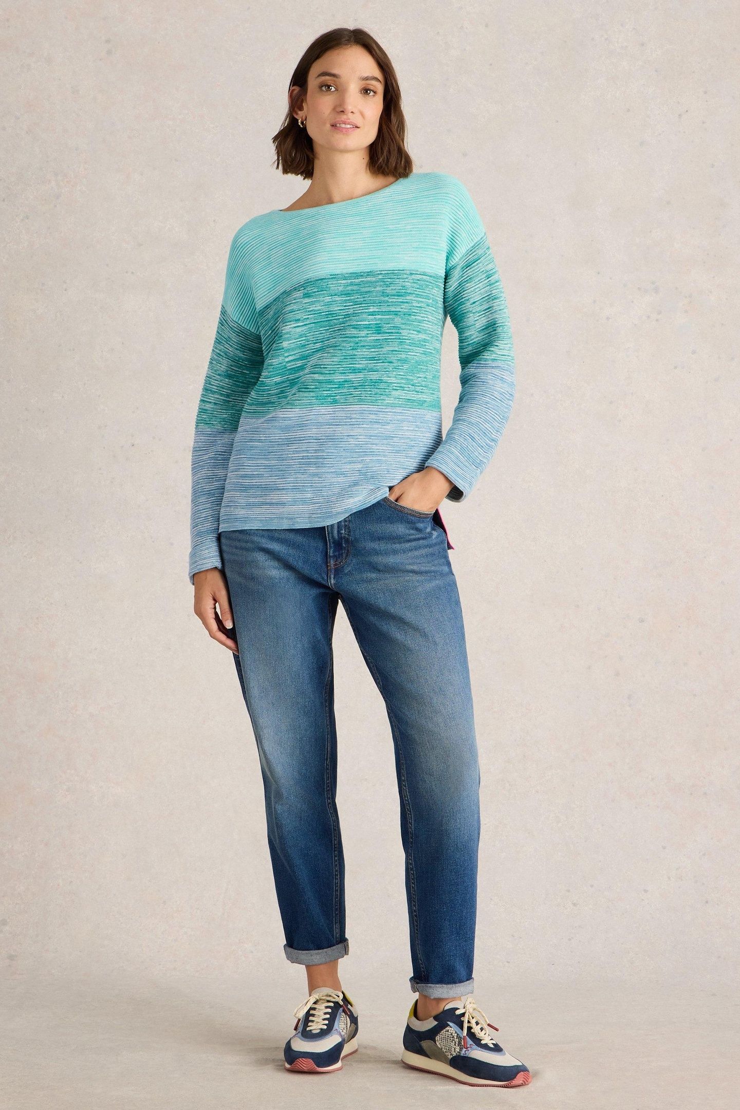 JANA TWIST JUMPER BLUE MULTI 1