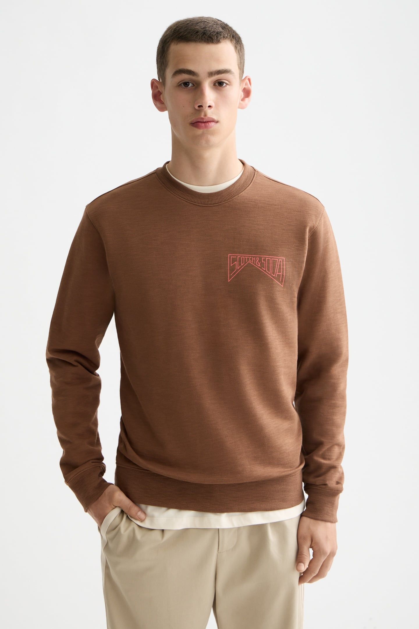 LEFT CHEST LOGO SWEATSHIRT SOFT SILT 1