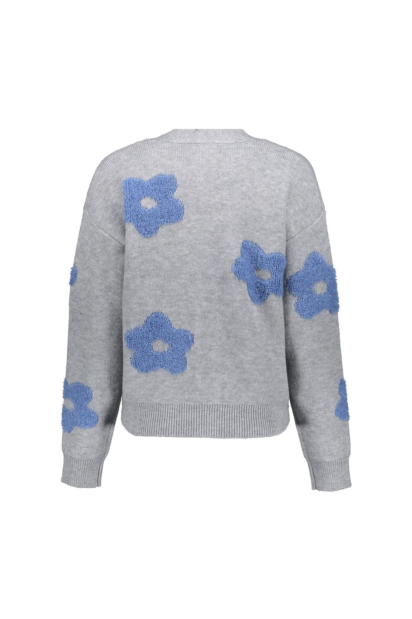 VEST FLOWERS GREY MELANGE/BLUE 2