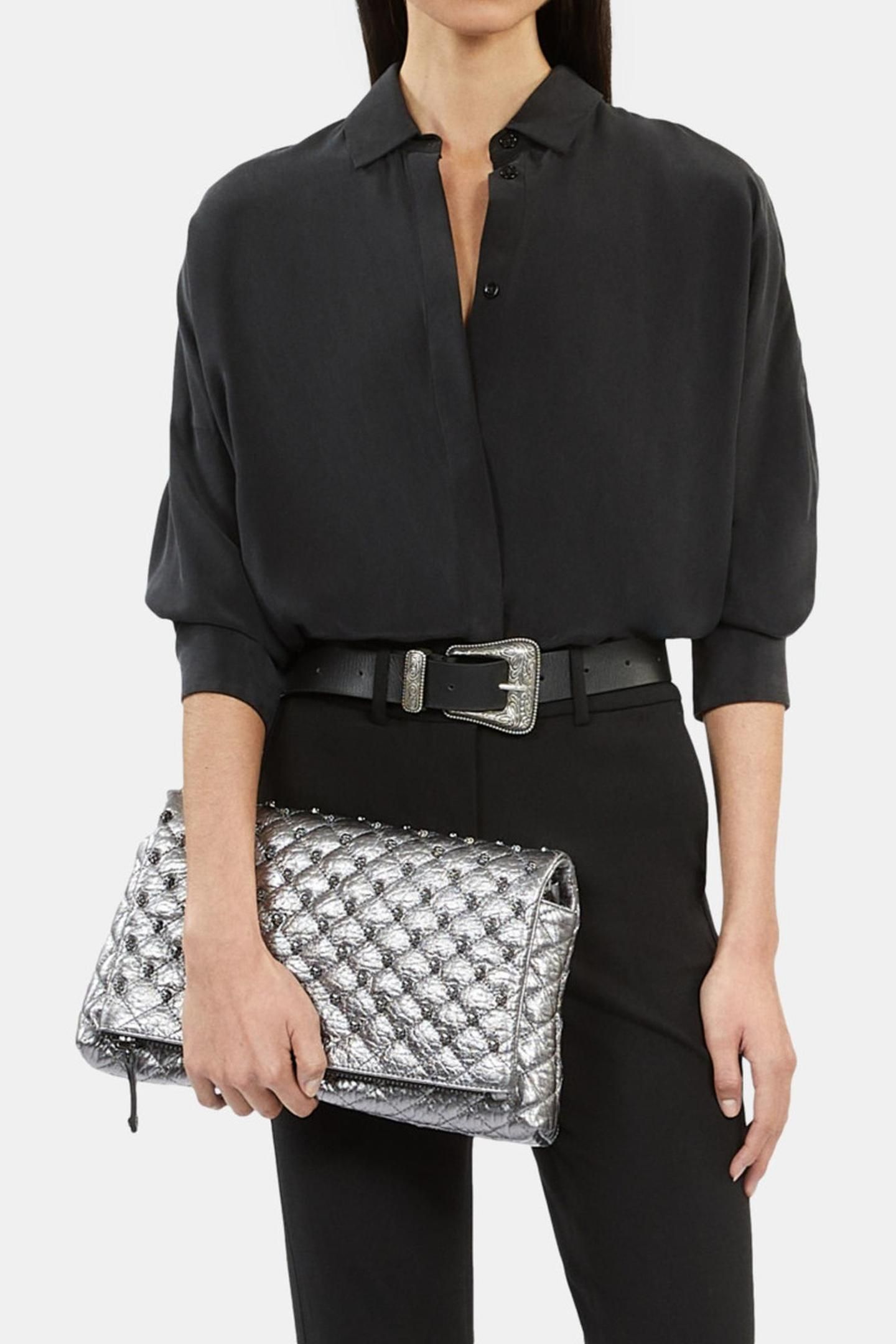 STRAIGHT-LEG TROUSERS WITH SIDE STRIPE DETAIL BLACK 2