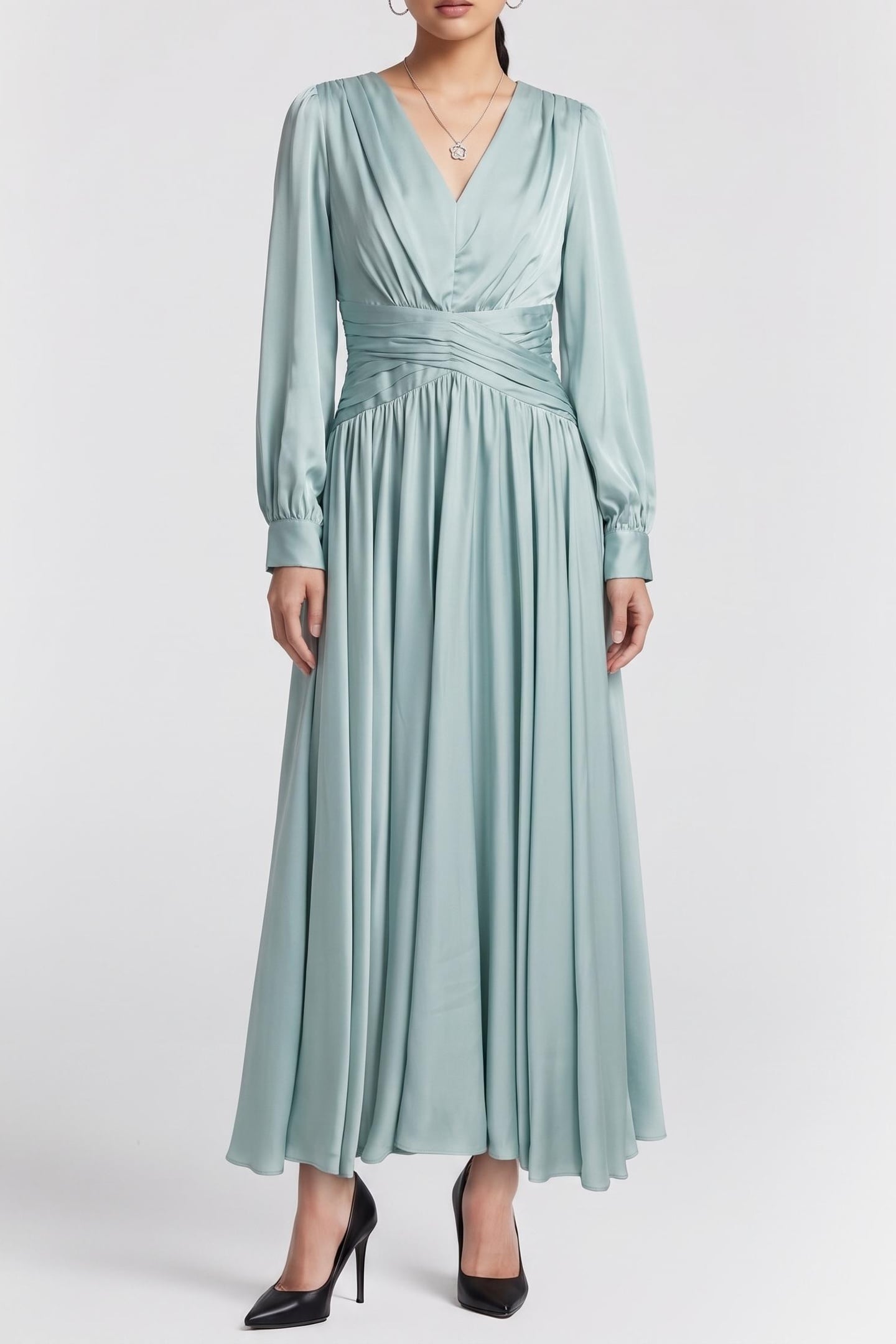 GUESS ECO HELENE MAXI DRESS SEAFOAM MIST 1