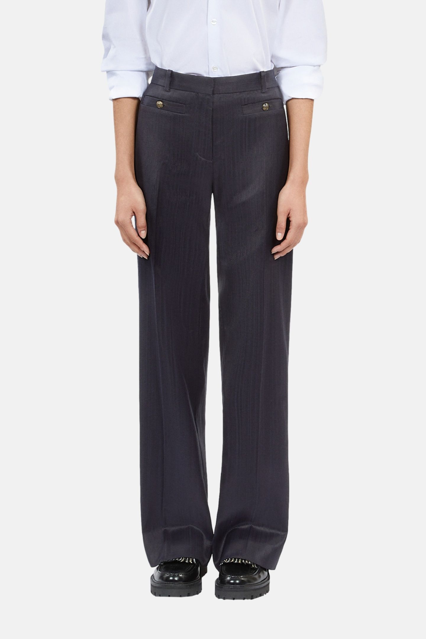 WIDE COSTUME TROUSERS NAVY 4