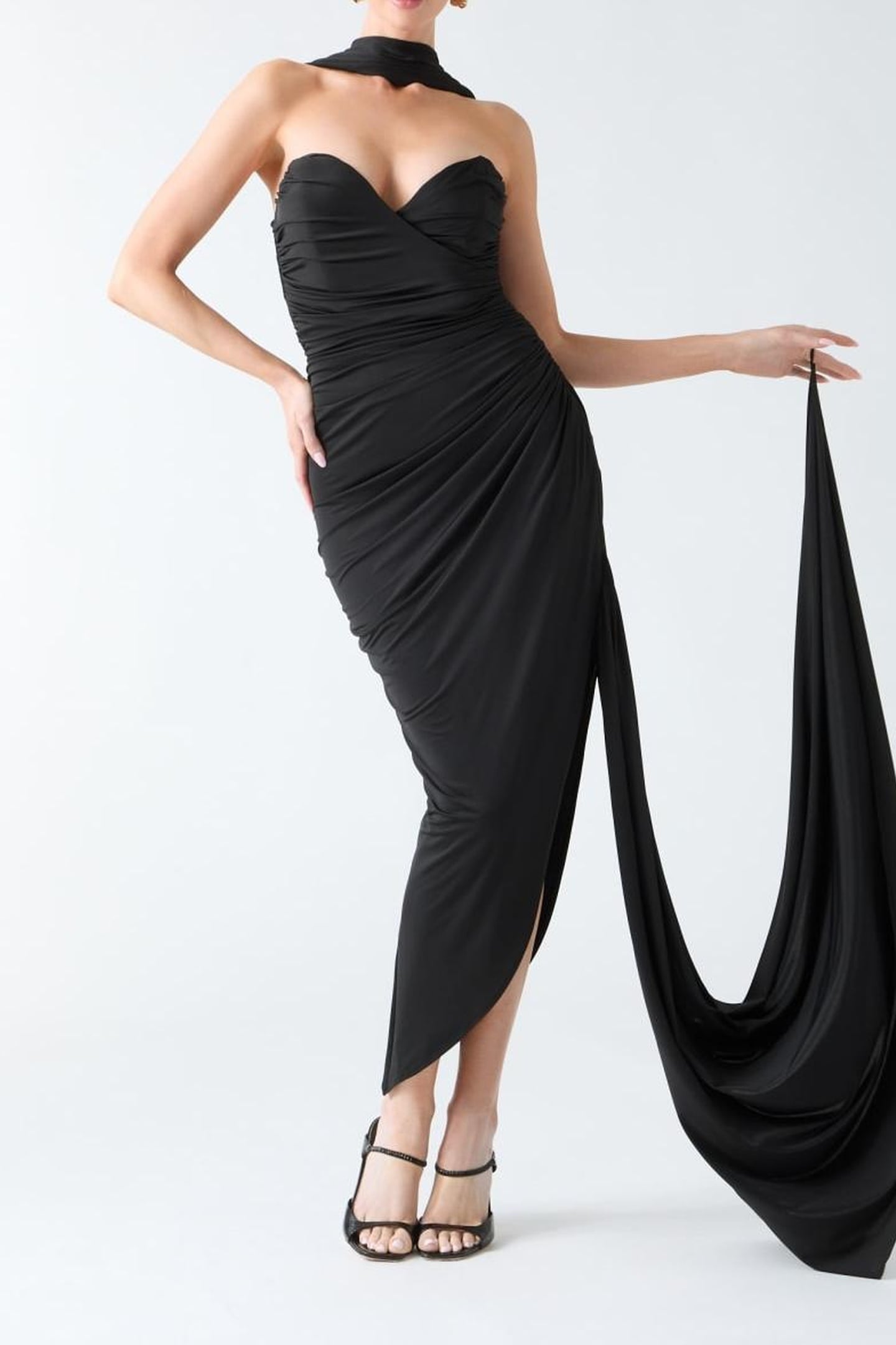 ALVA BUSTIER DRESS JET BLACK A996 1
