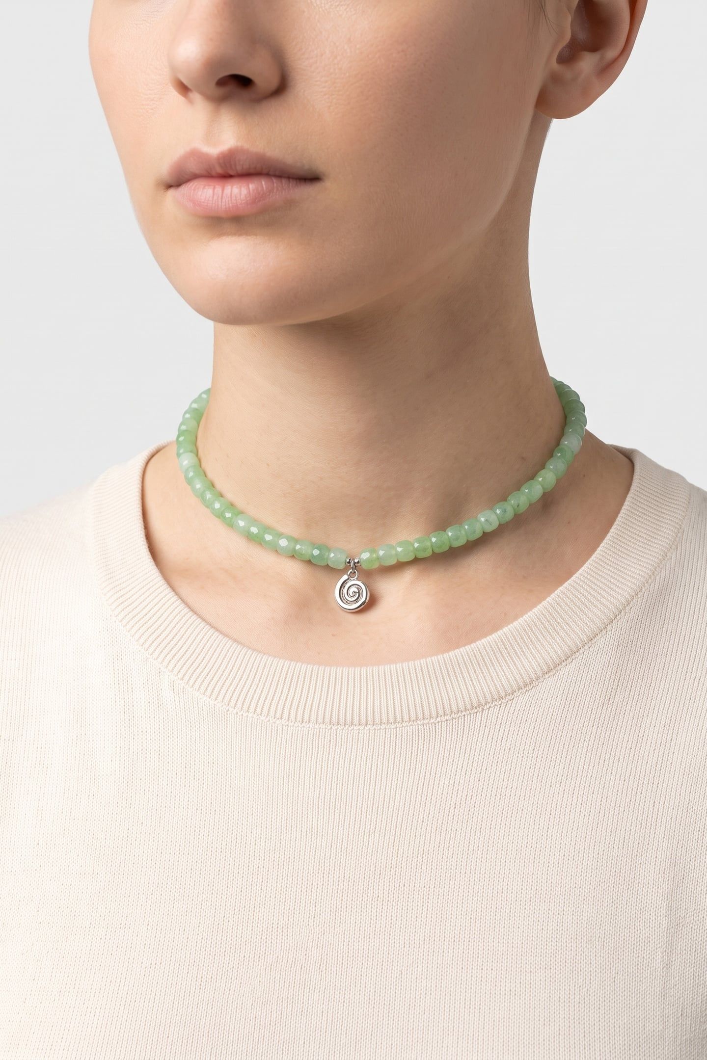SUNDIAL SHELL JADE KETTE SILVER 1