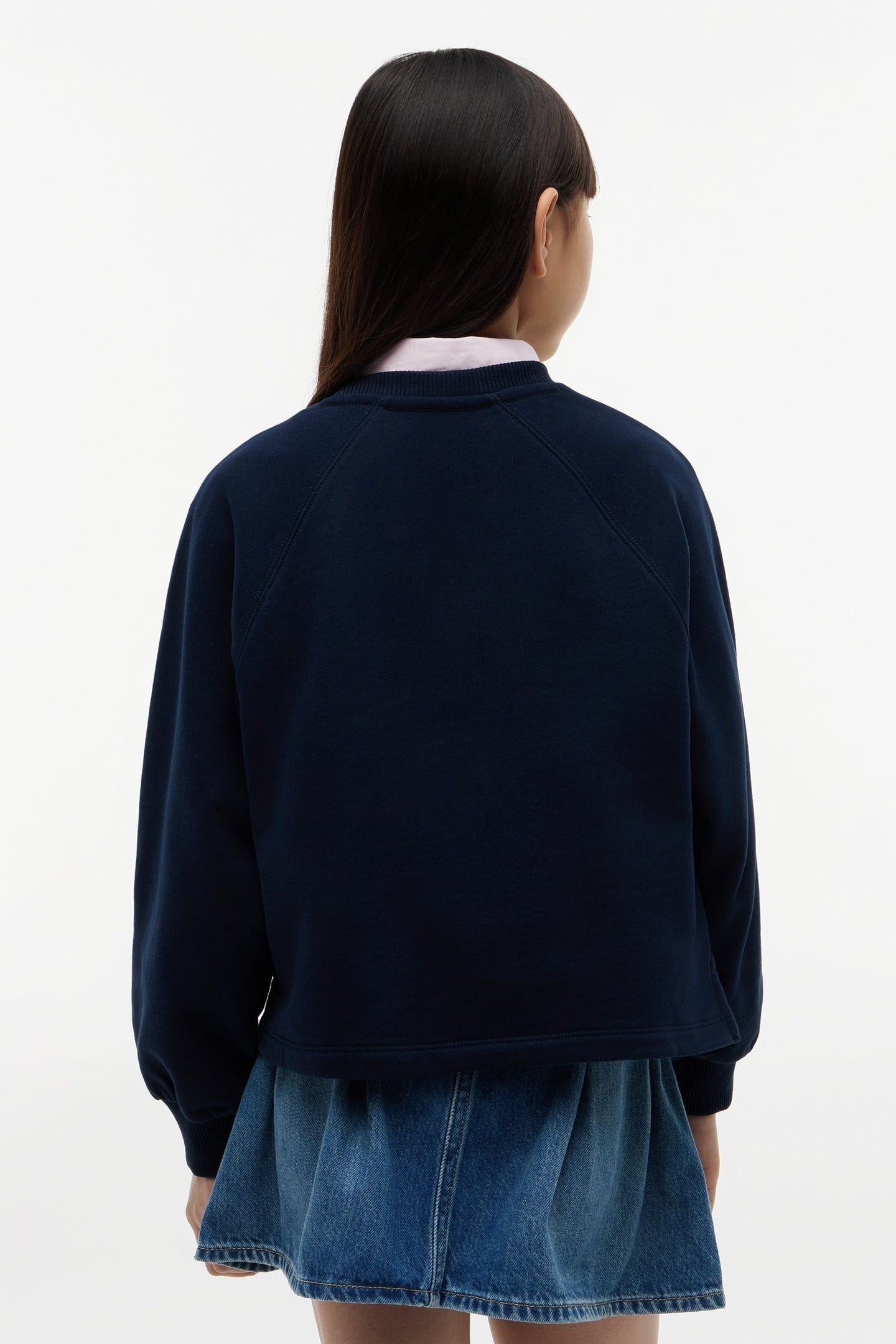 GIRLS TONAL FLAG RAGLAN DARK NIGHT NAVY 2