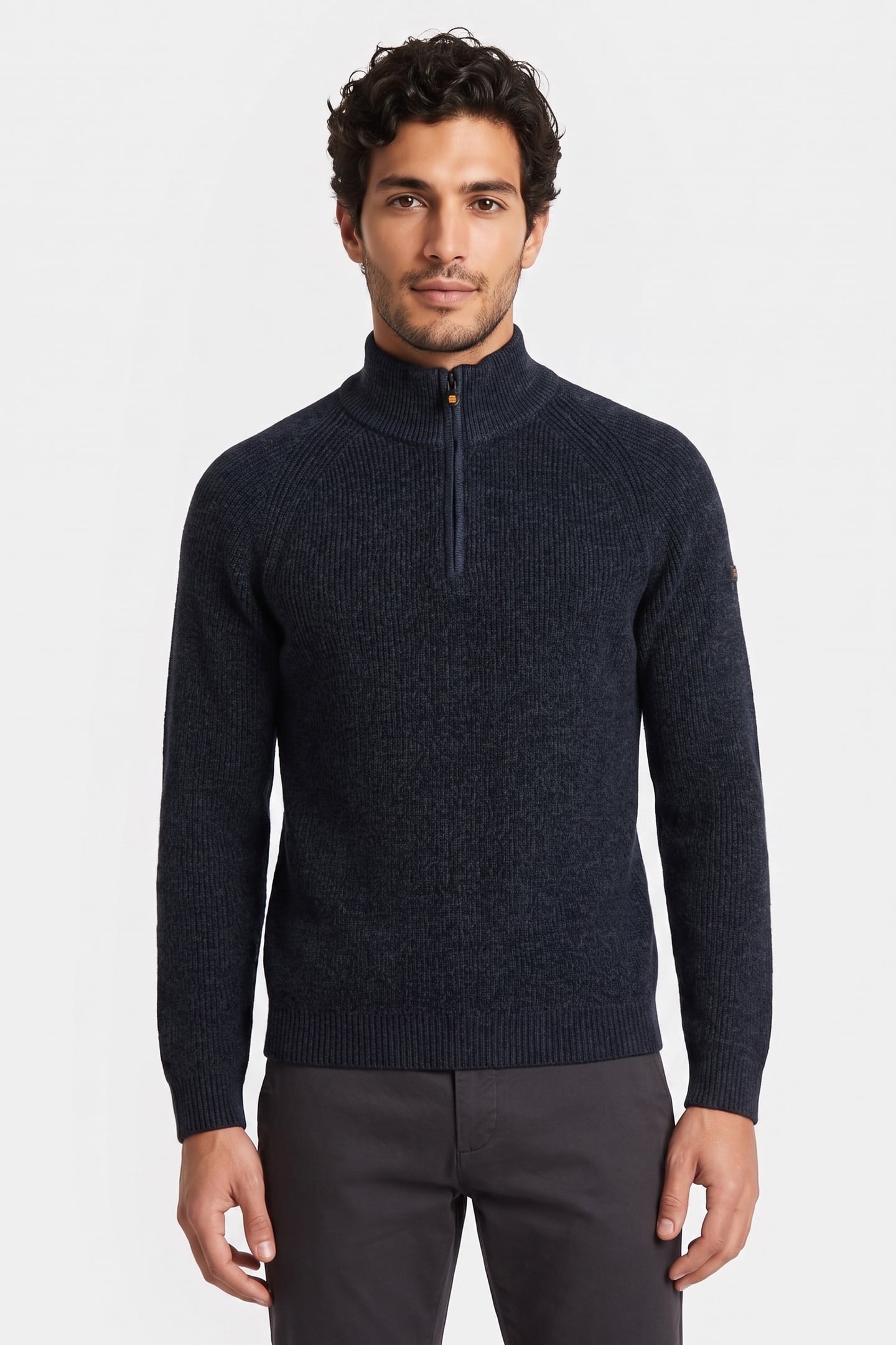 PULLOVER HALF ZIP 2 COLORED CHENILLE NIGHT 1