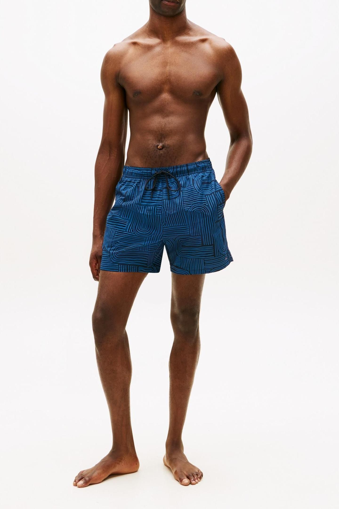 MEDIUM DRAWSTRING PRINT SWIM TRUNK ABSTRACT MOSAIC DESERT SK 2