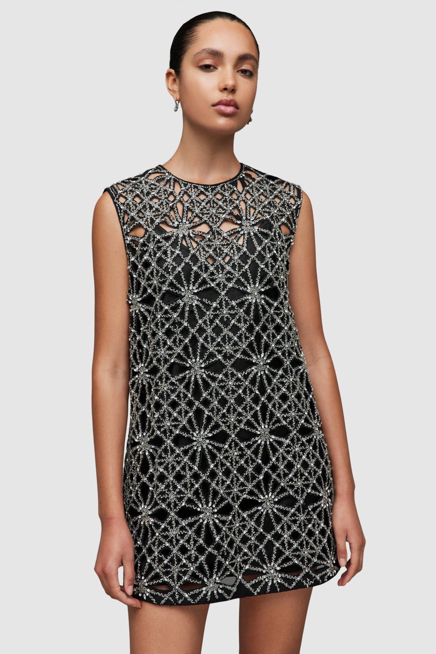 ILIA EMB MINI DRESS BLACK 2