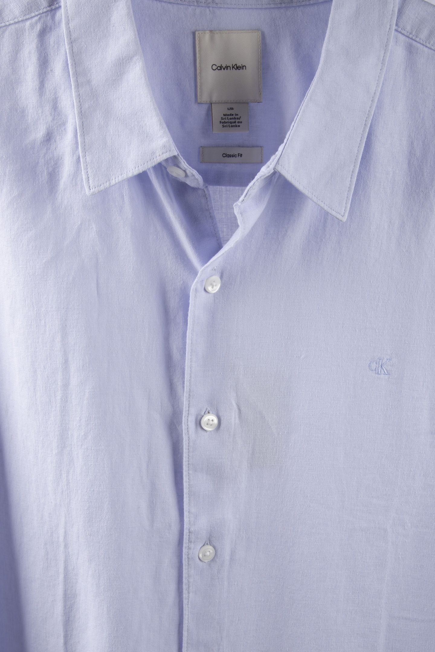 LS SOLID LINEN CLASSIC SHIRT HEAVENLY IRIS 4