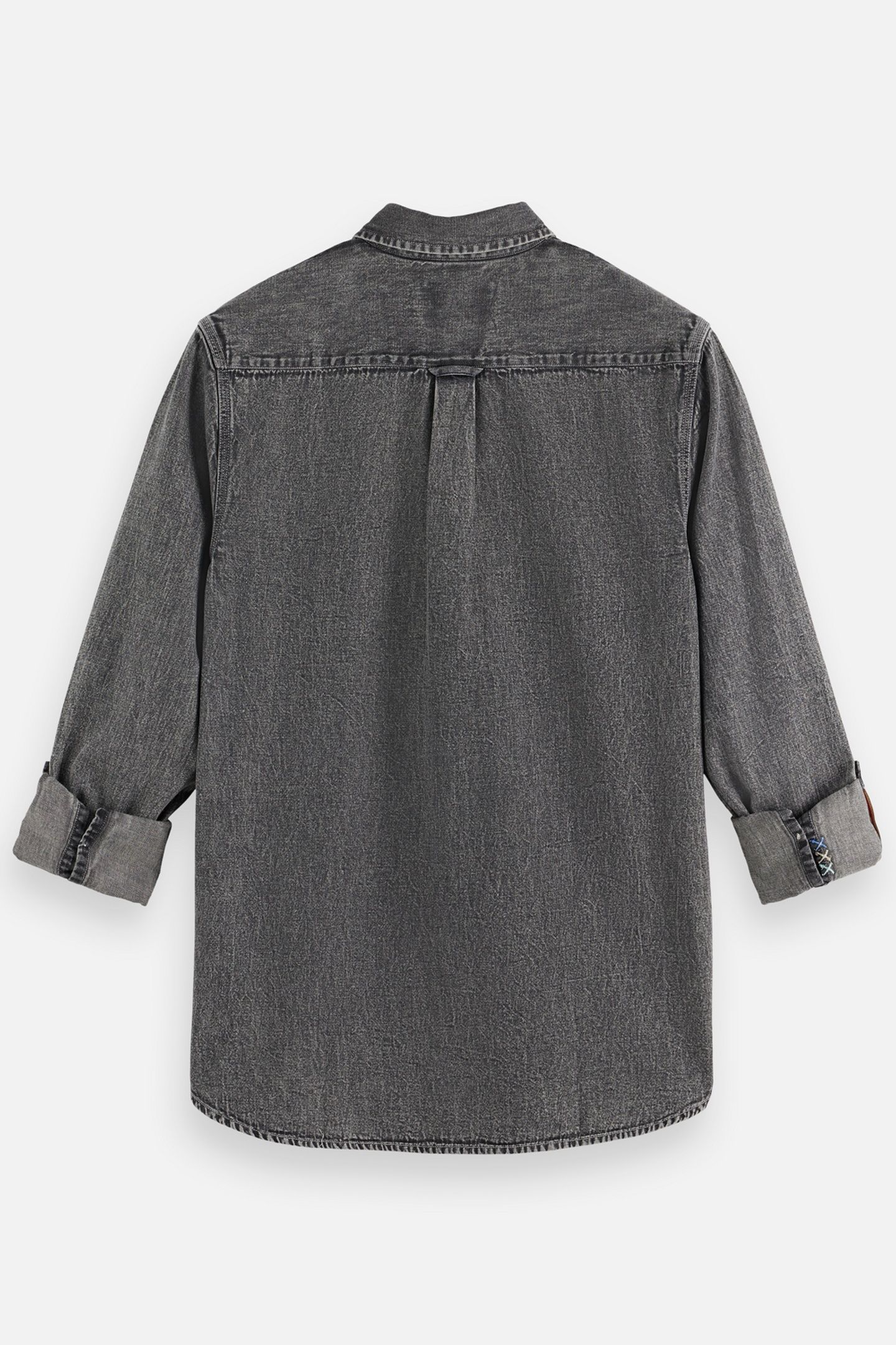 WASHED 1 POCKET BLACK DENIM SHIRT BLACK SPARK 5