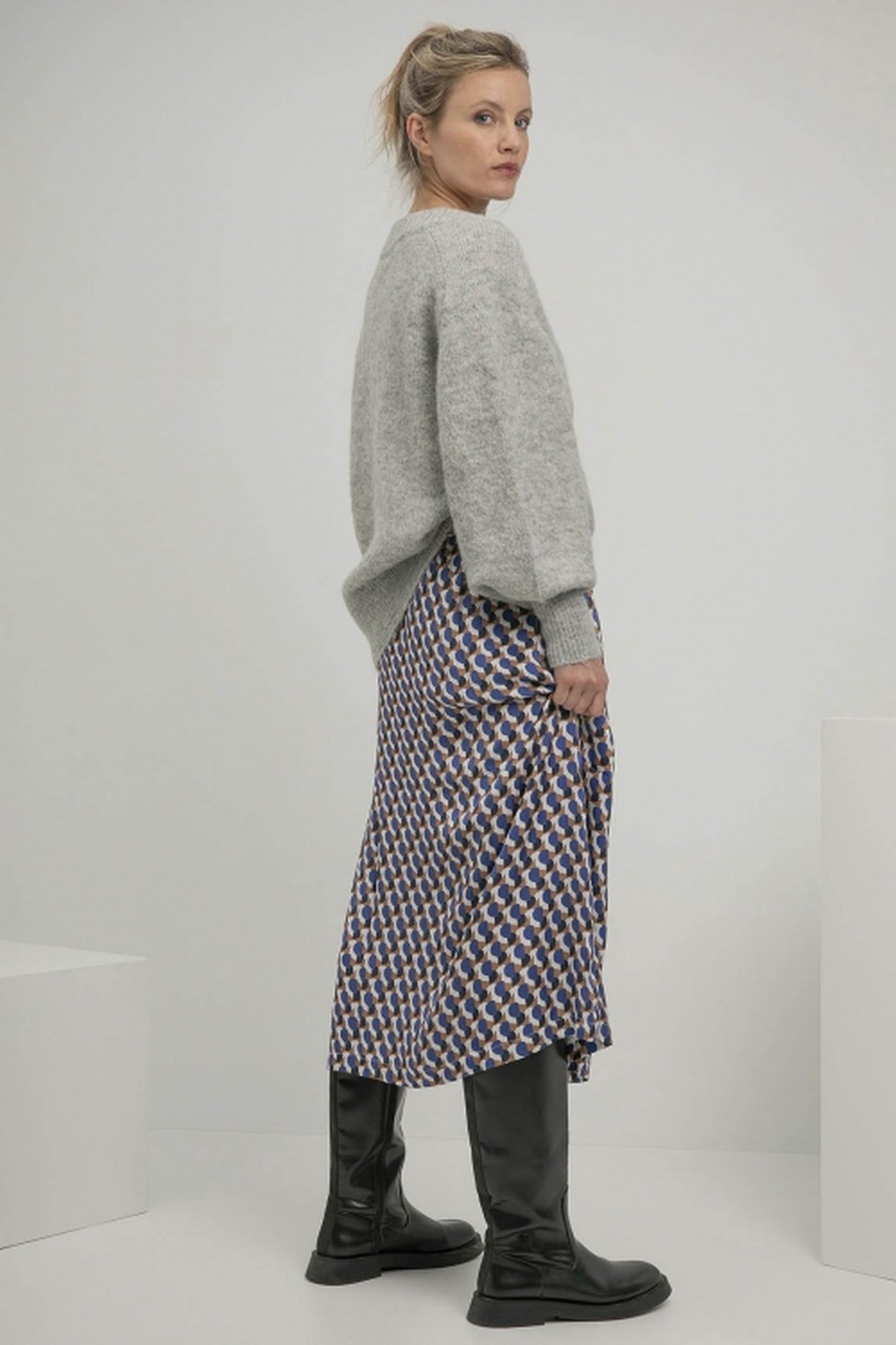 SIA SKIRT ROYAL BLUE PRINT 3