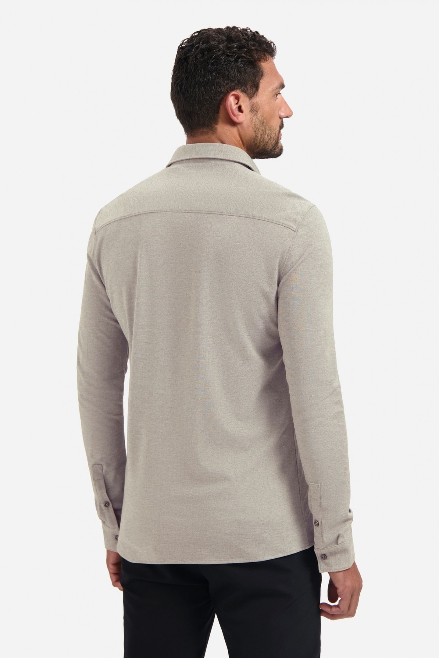 SHIRT JERSEY MELANGE STRETCH CLAY 4
