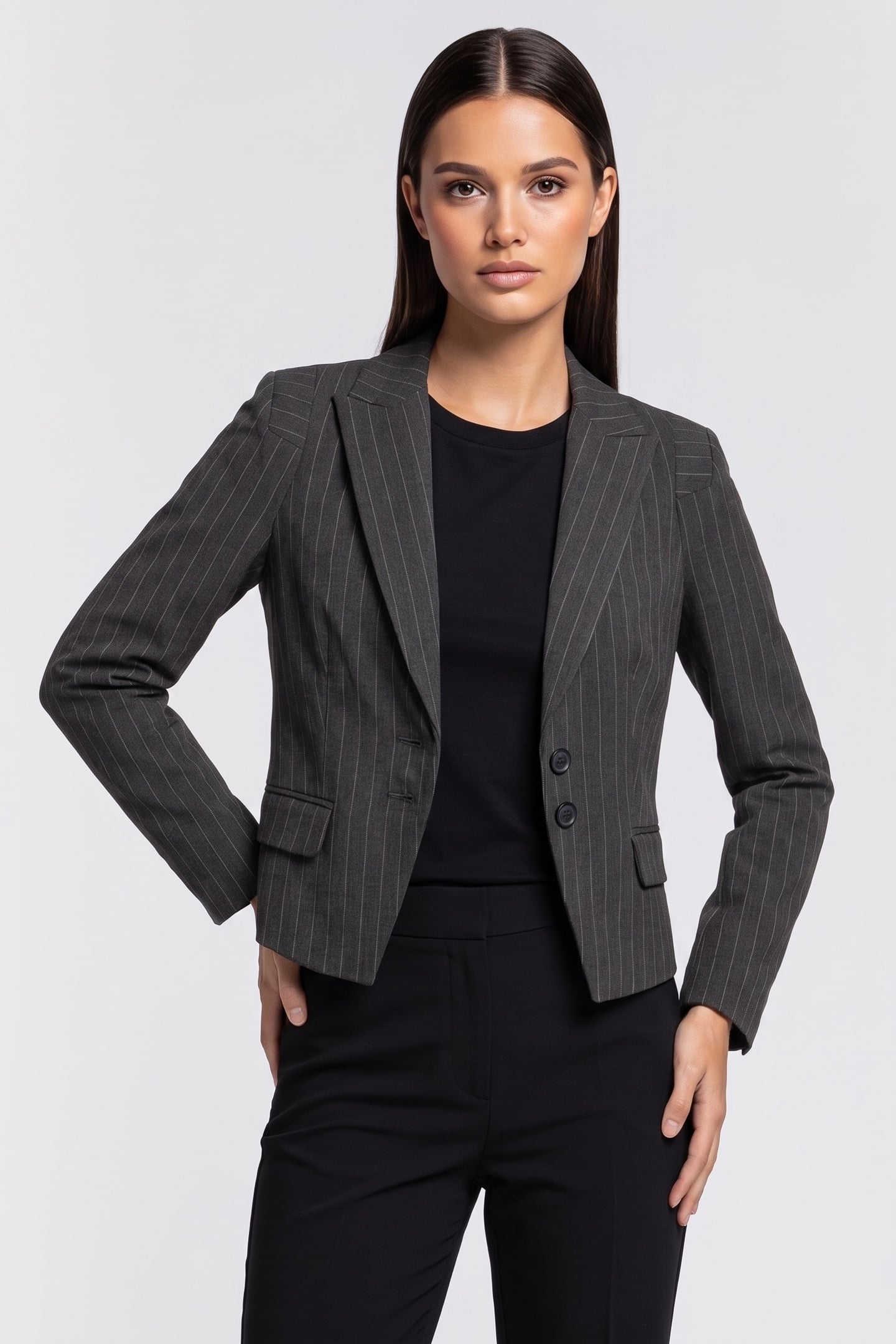 BLAZER TAILORED PINSTRIPE ANTHRACITE 1