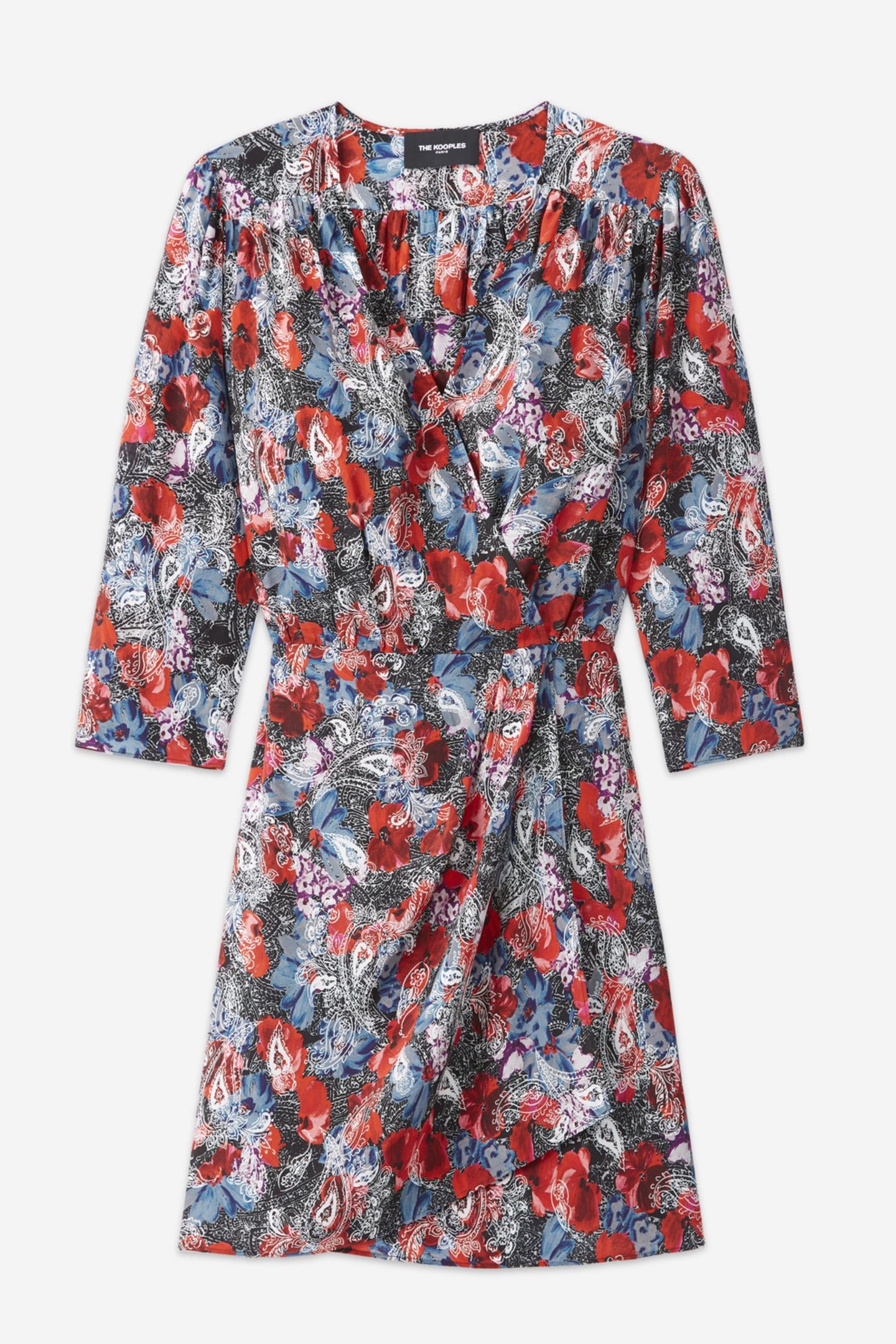 SHORT DRAPED DRESS RED 5