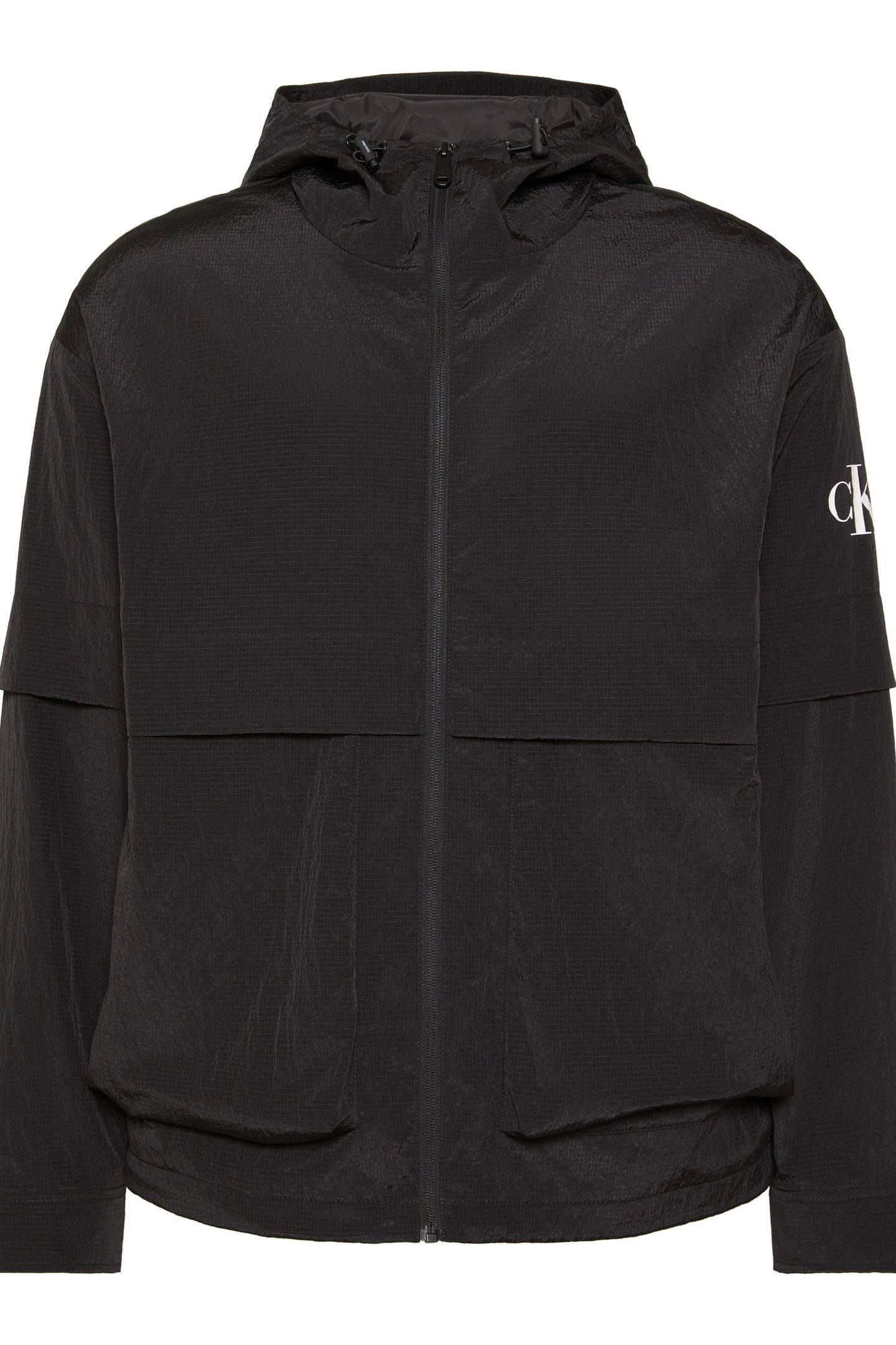LONG SLEEVE RIPSTOP HOODED FLEECE BLACK 4