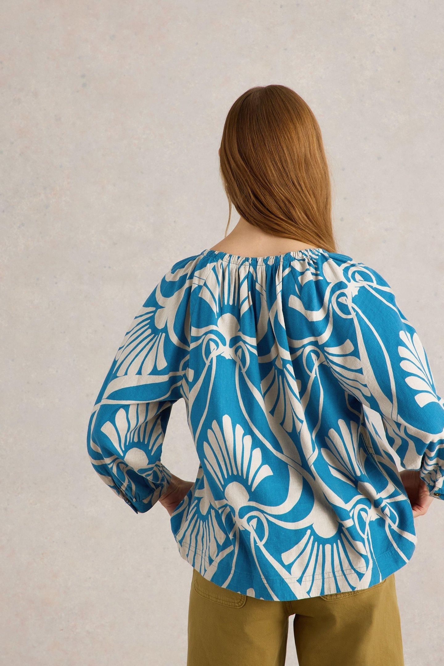 MARLEY LINEN BLEND TOP BLUE PRINT 3