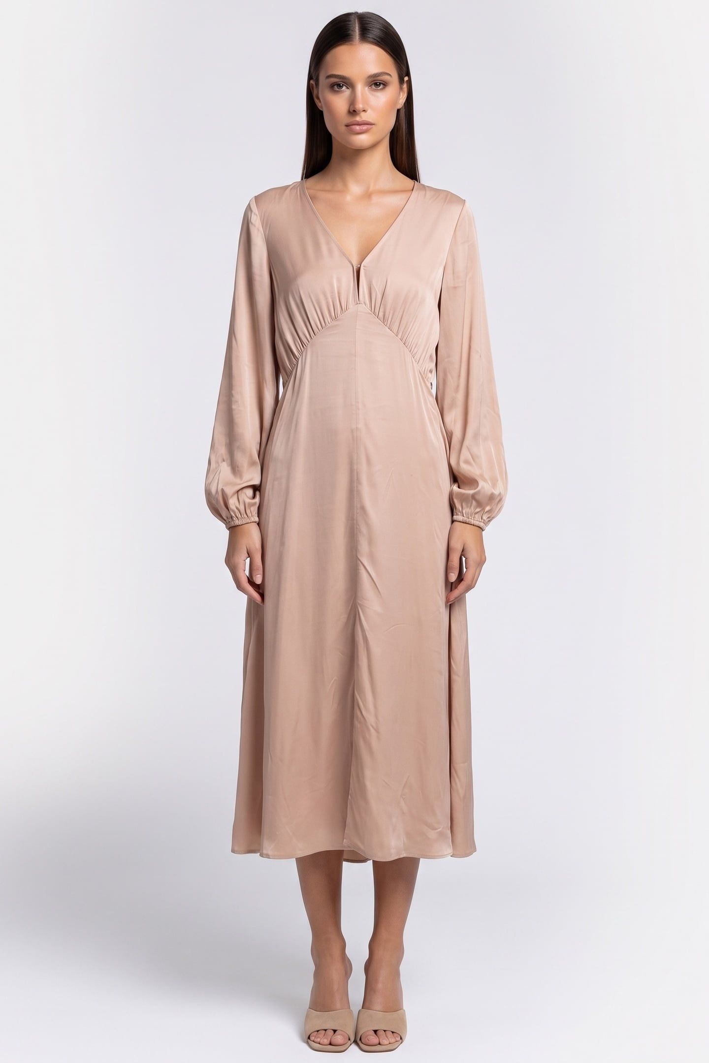 FLORIAN DRESS BEIGE 1