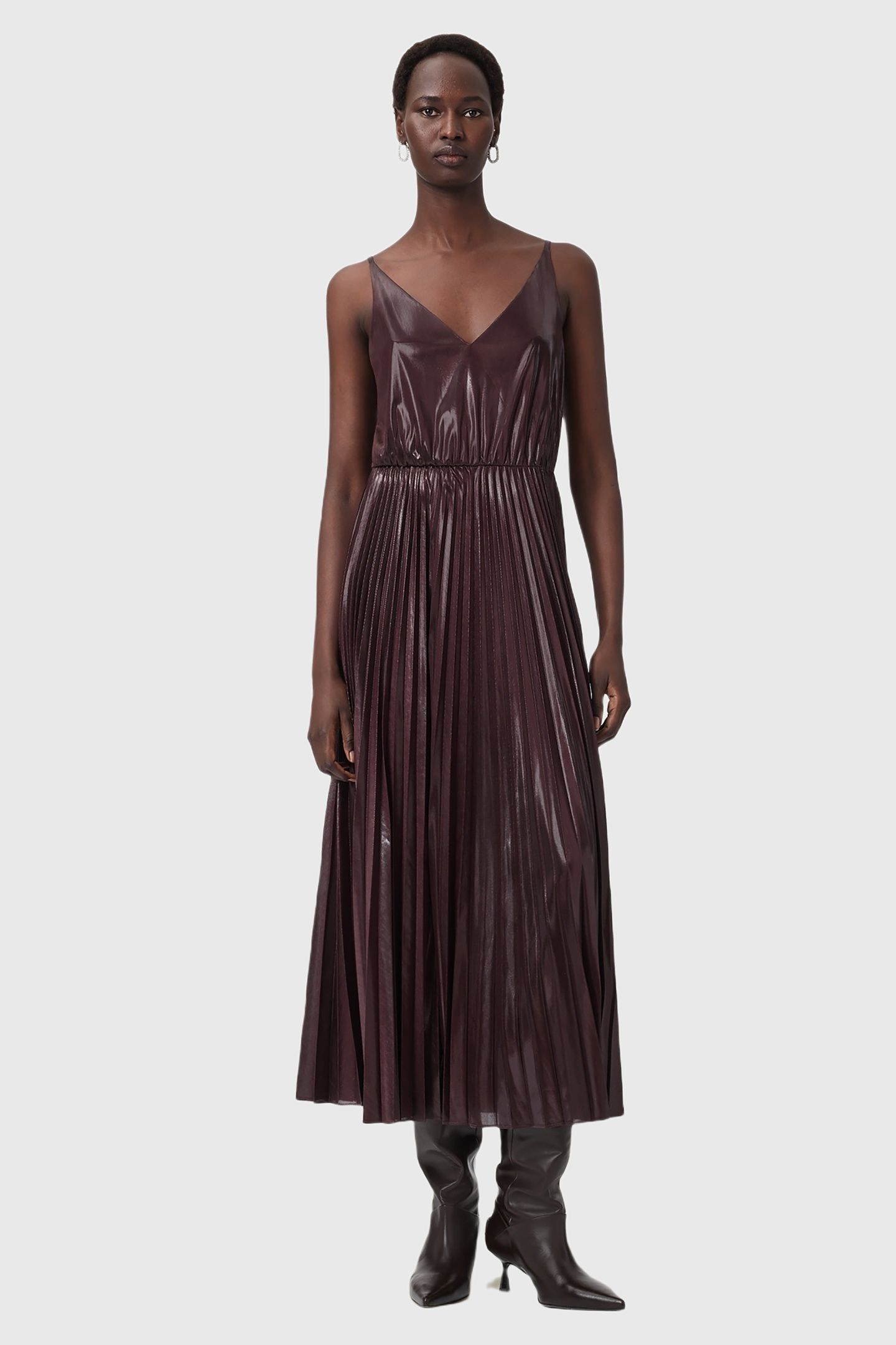 SPARK CREW DRESS OXBLOOD RED 1