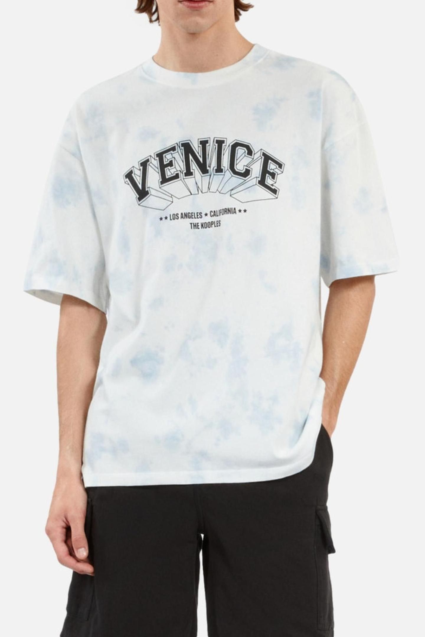 T-SHIRT AVEC PRINT CITY TIE AND DYE LAVENDER 2