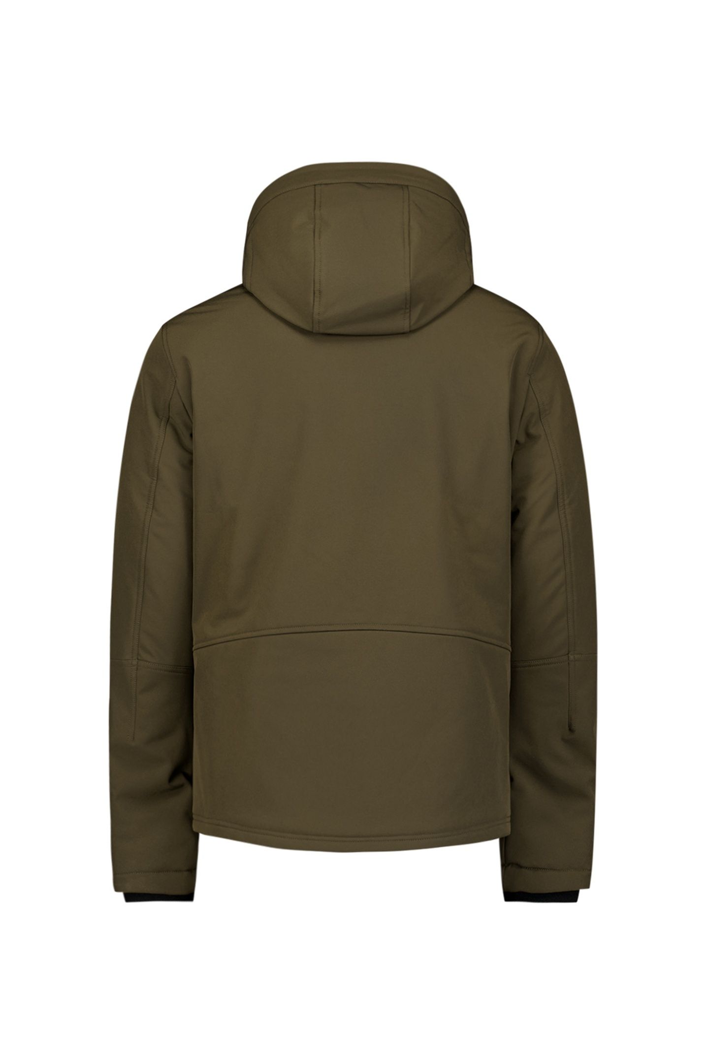 JACKET SHORT FIT HOODED SOFTSHELL STRETCH TAUPE 5