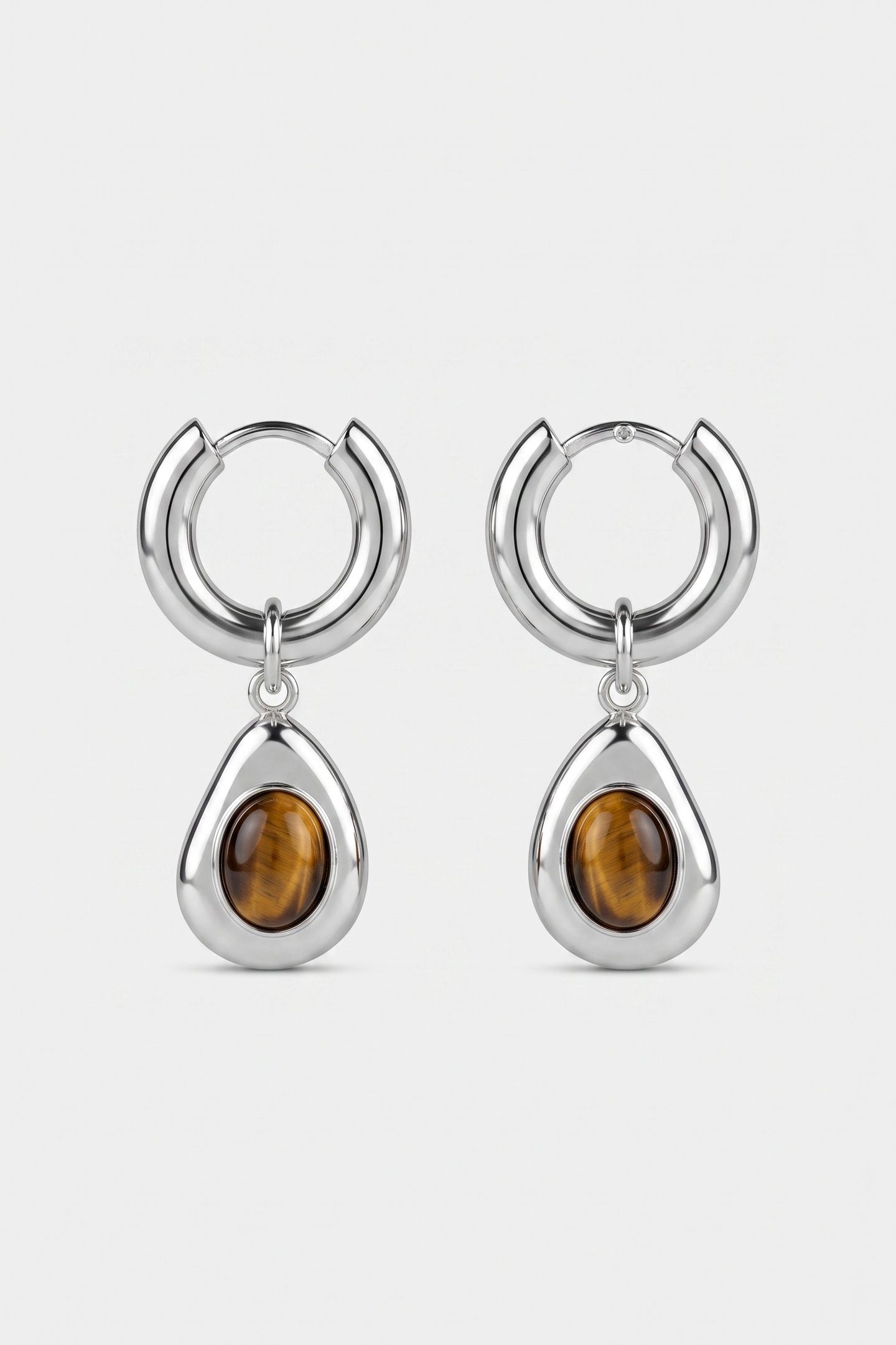 TIGER'S EYE OHRRINGE SILVER 3