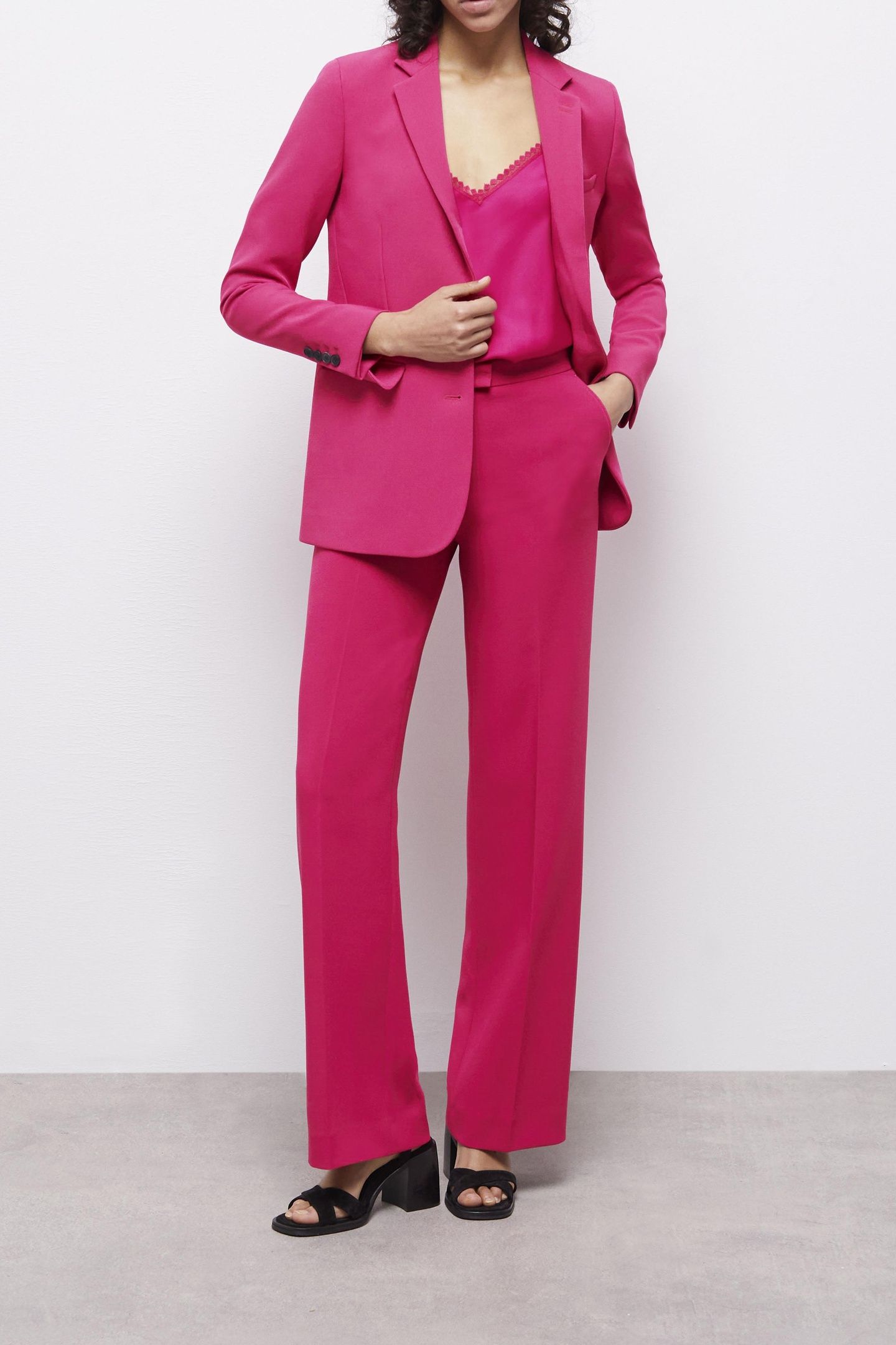 STRAIGHT-LEG SUIT TROUSERS PINK 2