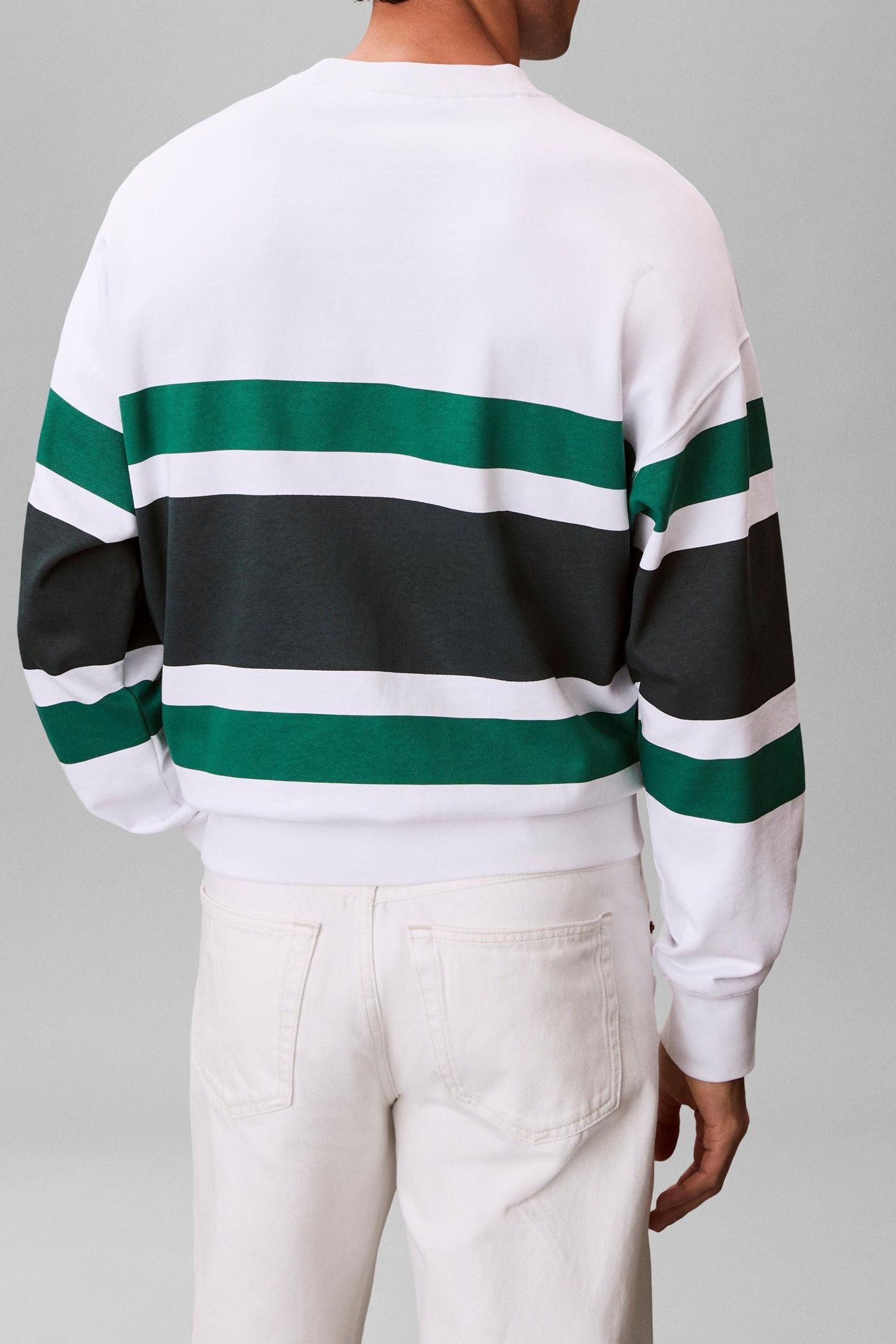 LONG SLEEVE PREMIUM TERRY BLOCK BRIGHT WHITE 3