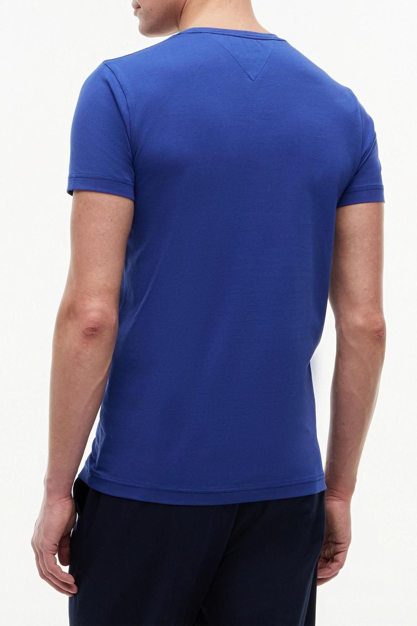 STRETCH SLIM FIT TEE PIGMENT BLUE 2