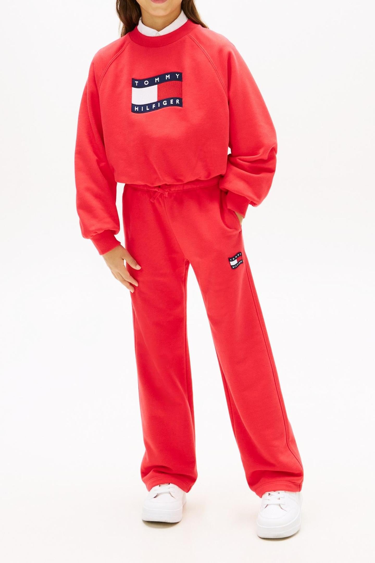 GIRLS TOMMY WAVE SWEATPANT RED ALERT 1
