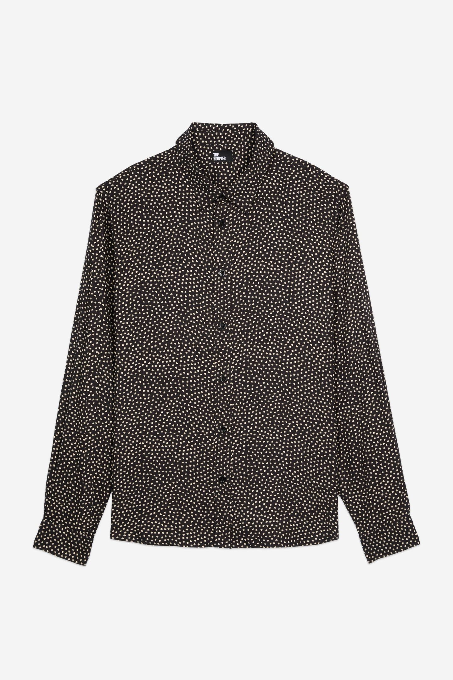 LONG-SLEEVED SHIRT W CLASSIC COLLAR BLACK WHITE 3
