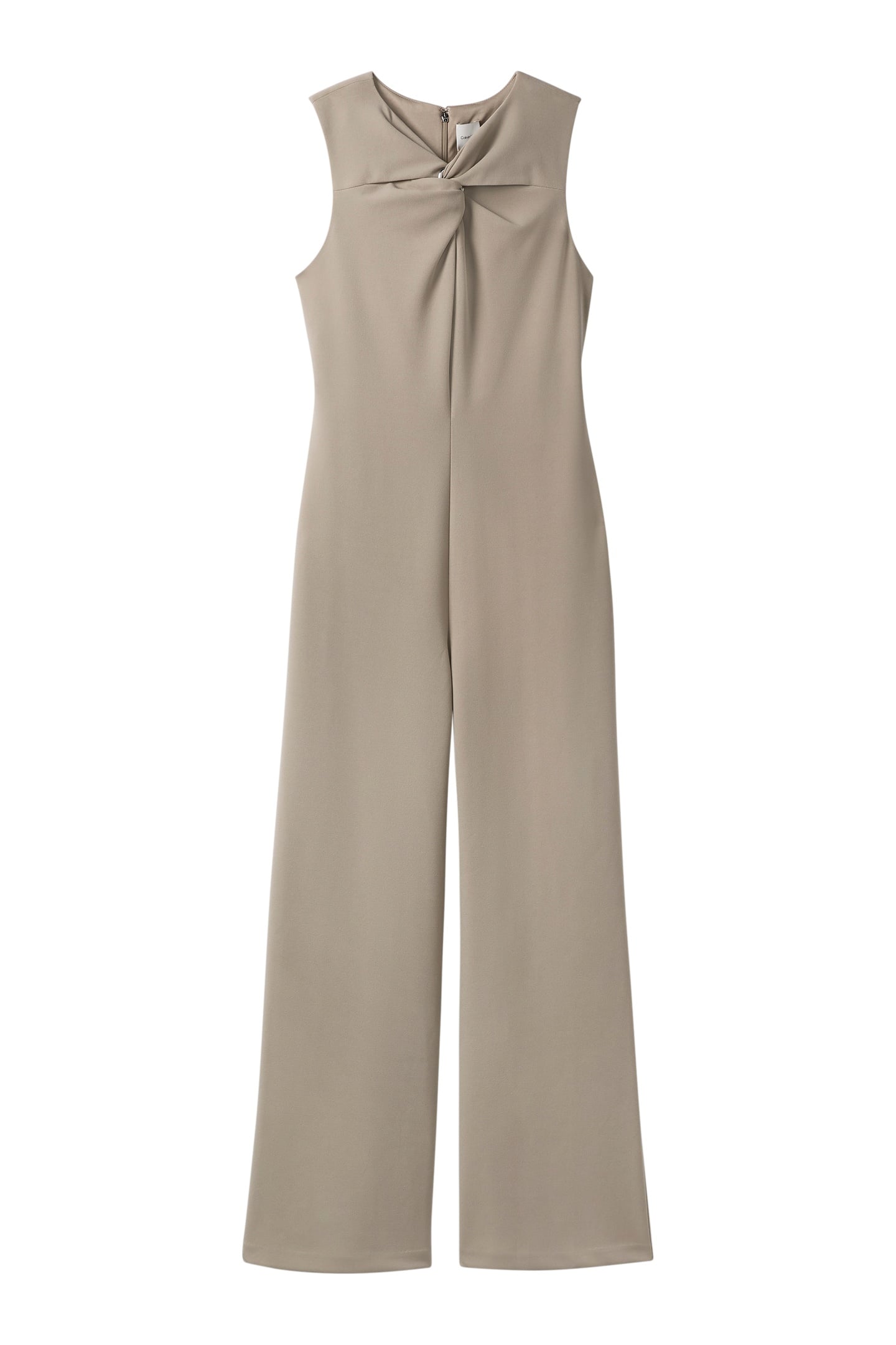 SCUBA CREPE SLEEVELESS JUMPSUIT ROASTED CASHEW 4