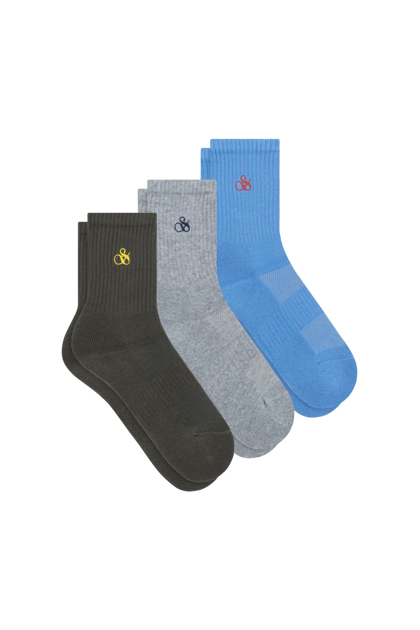 BOYS 3PK BOYS 1/2 TERRY CREW DARK GREEN 1