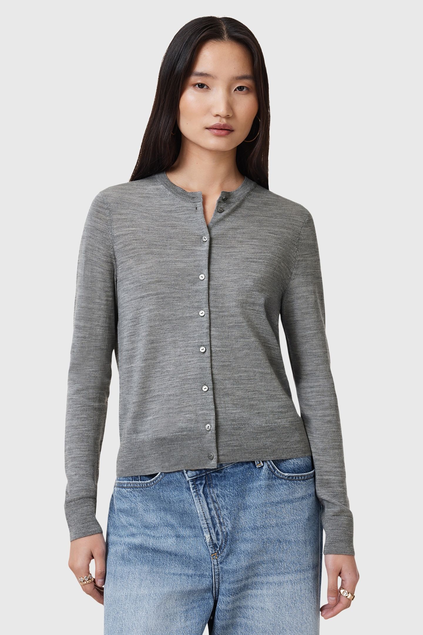ANOUK CARDIGAN PALE GREY MARL 3