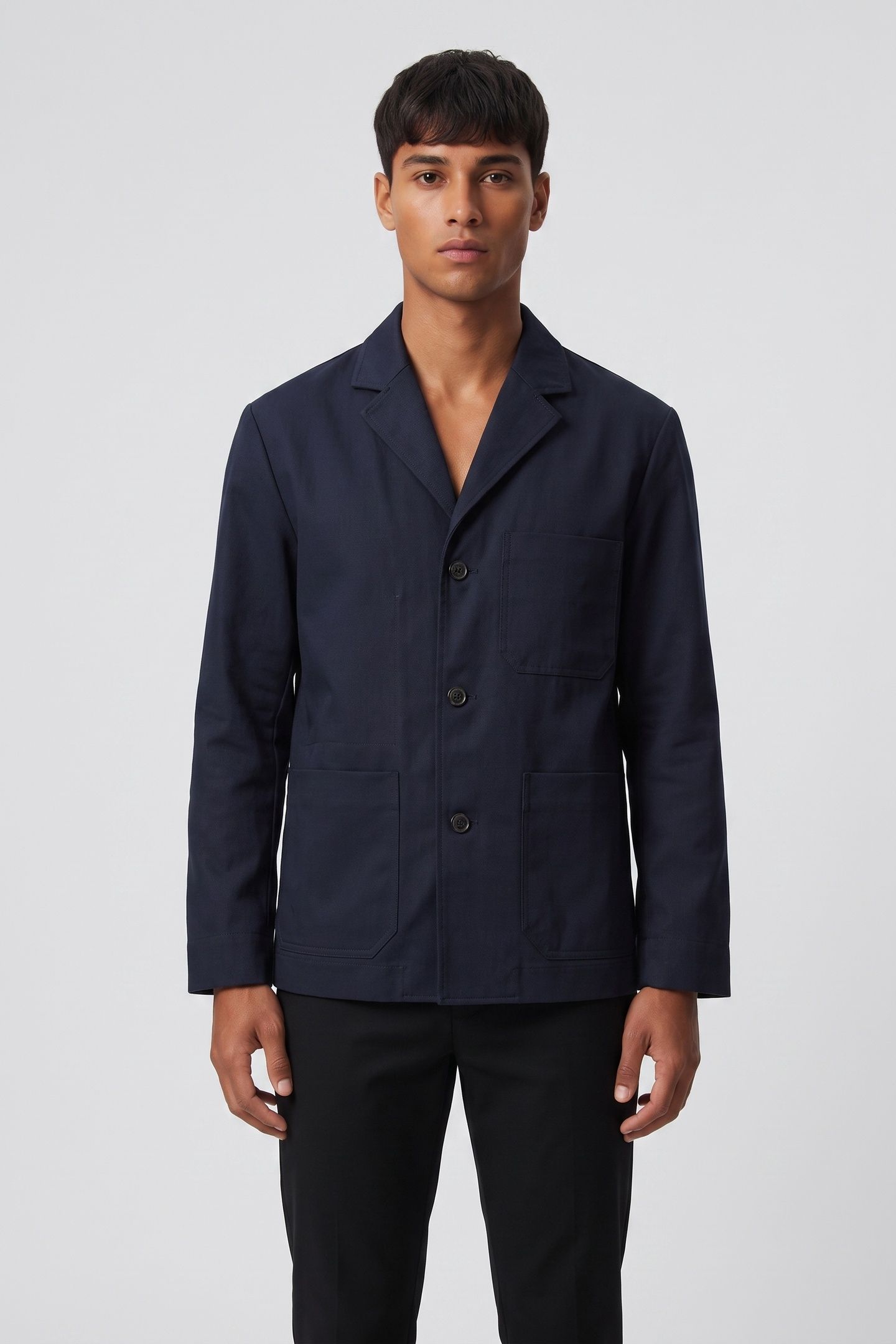 DOVAS WOOL TWILL JACKET BLACK 1