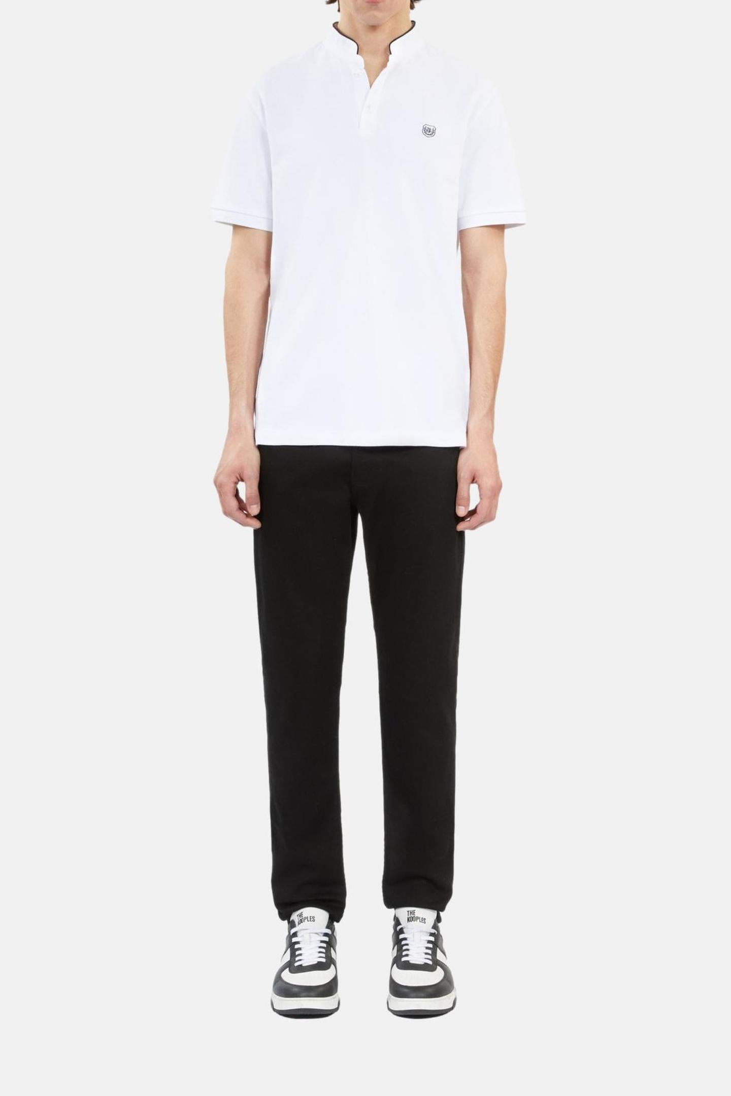 SHORT-SLEEVED POLO SHIRT WITH EMBROIDERED CREST WHITE 2
