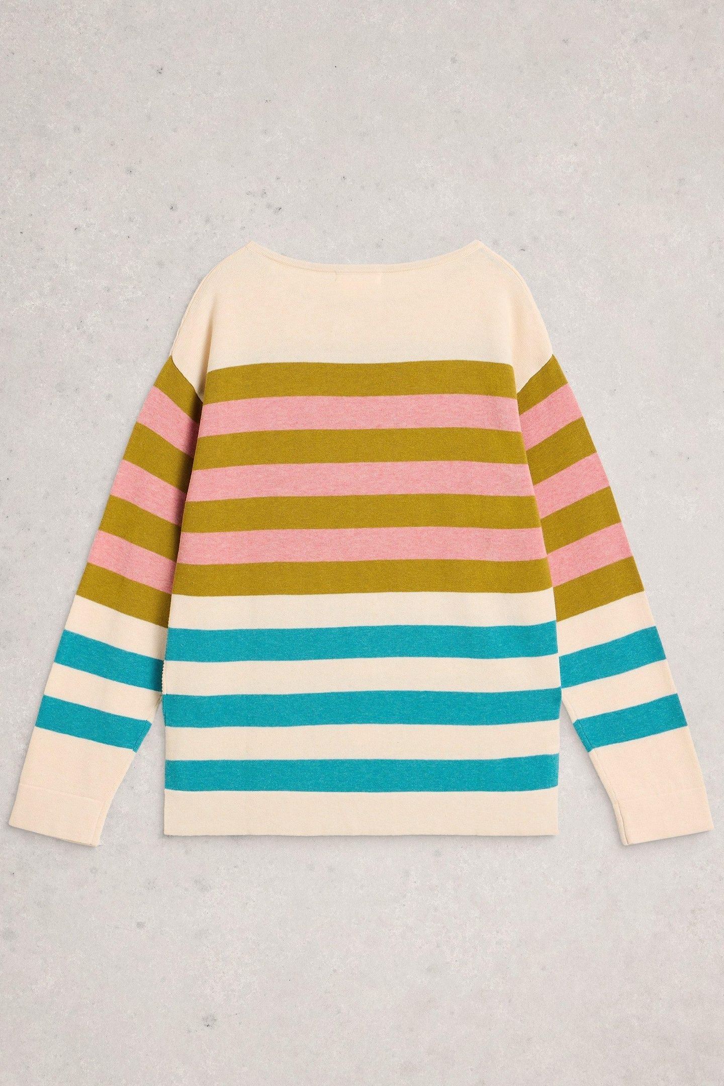OPHIA STRIPE JUMPER IVORY MULTI 2
