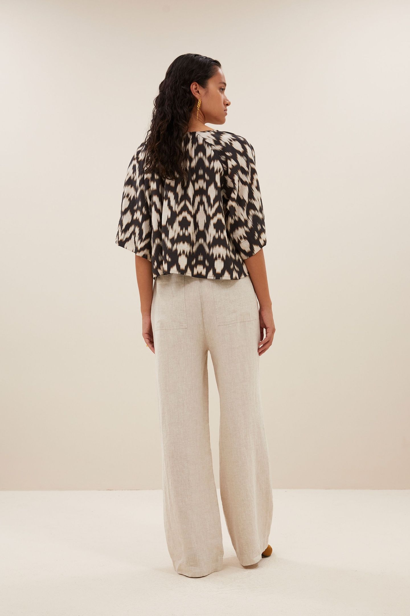TODD BROWN BATIK BLOUSE BROWN BATIK 5
